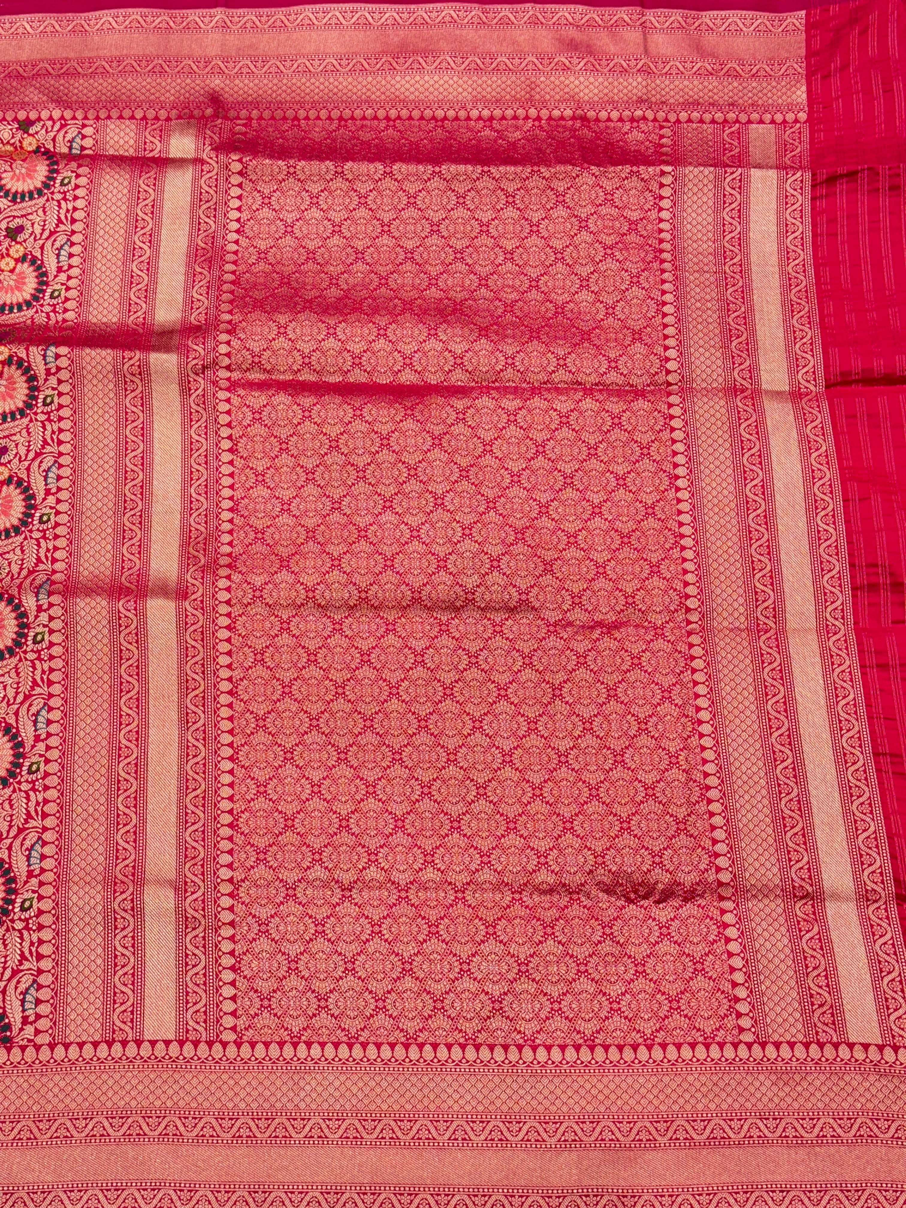 Rani Banarasi Khinkwab Meenakari Woven Silk Saree