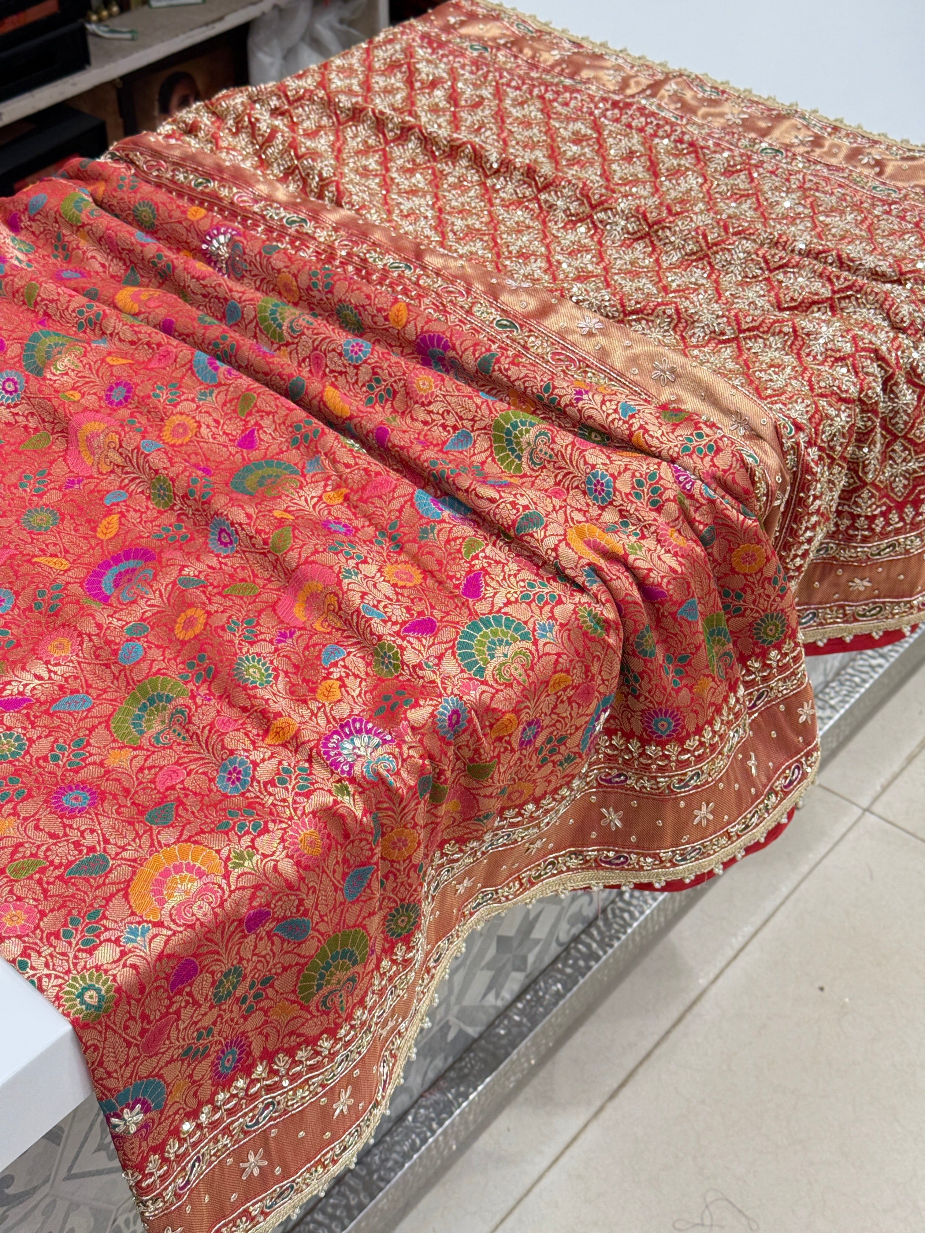 Banarasi Kinkhwab Zardosi Embroidery Saree