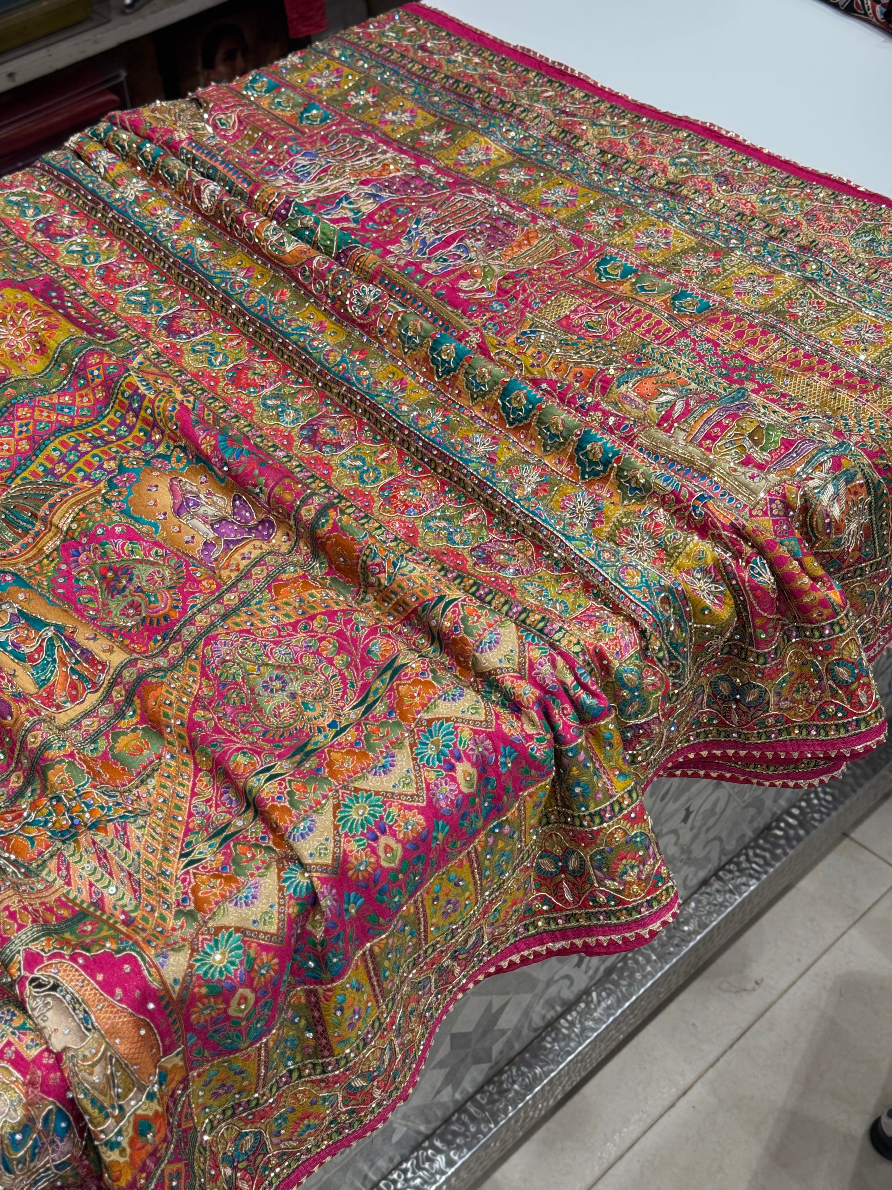 Rani Darbar Pashmina Style Weave with Hand Embroidery