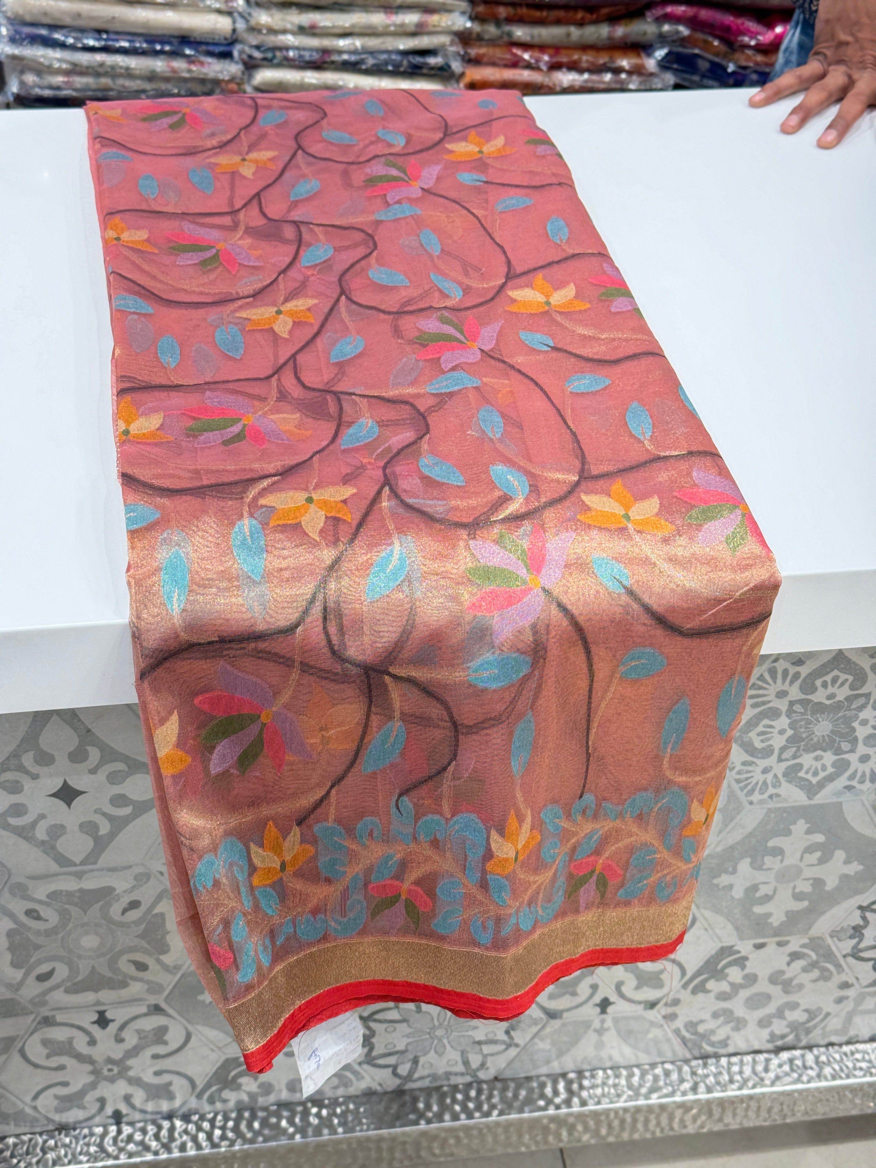 Rani Tissue Paithani Duck Pallu Saree