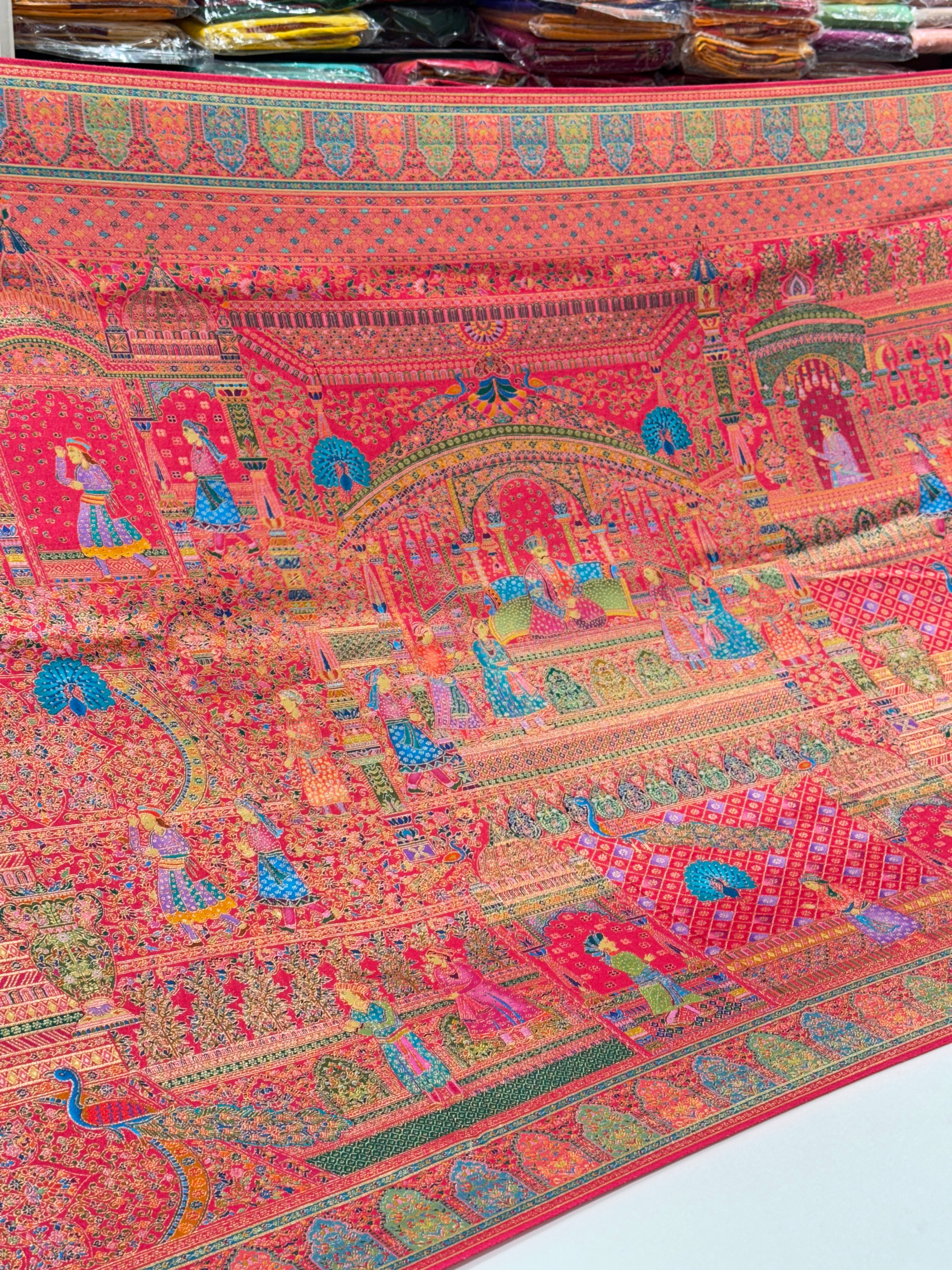 Rani Pashmina Style Darbar Silk Saree