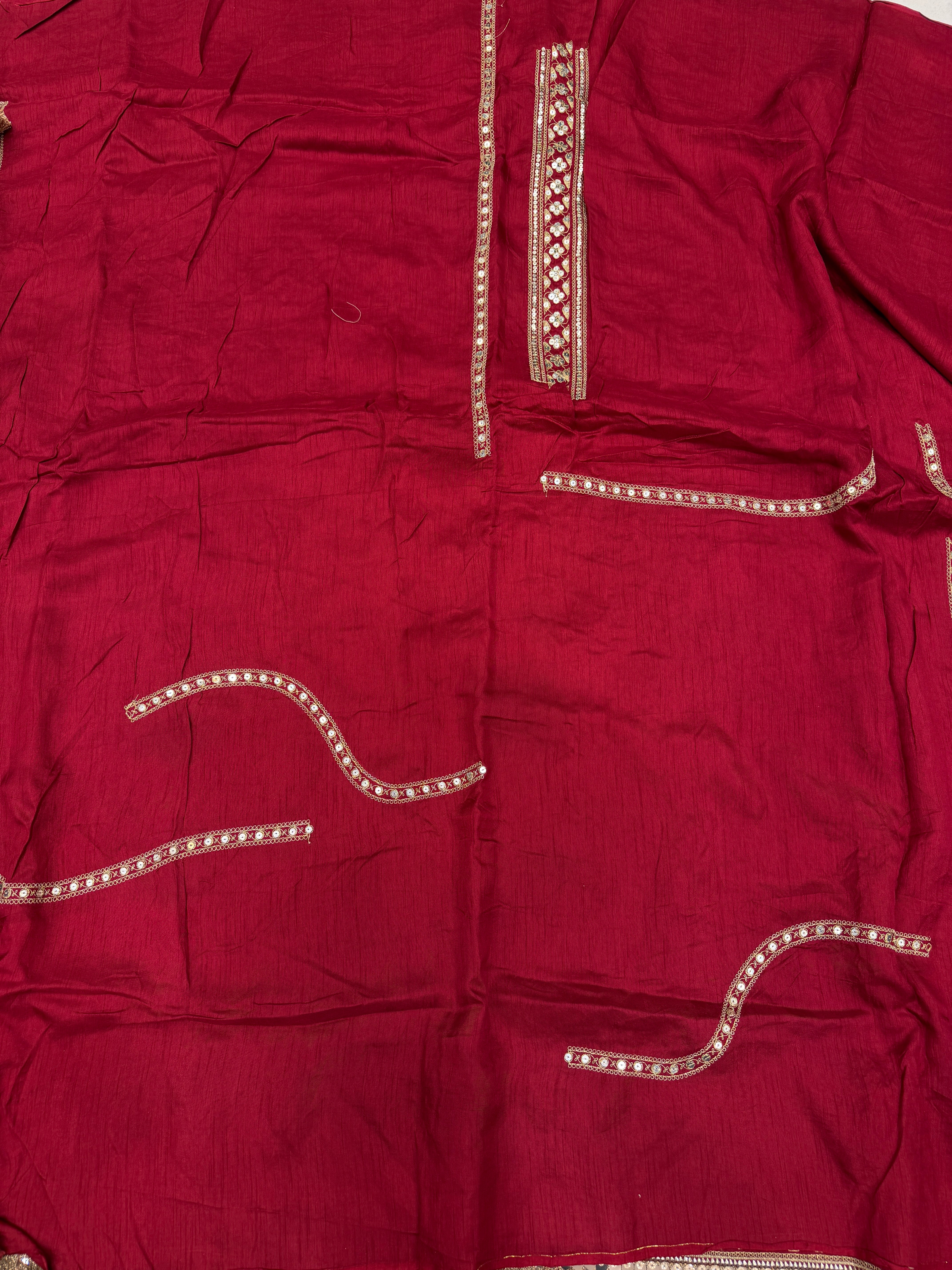 Maroon Marodi Embroidery Sabyasachi Inspired Pure Silk Butti Saree
