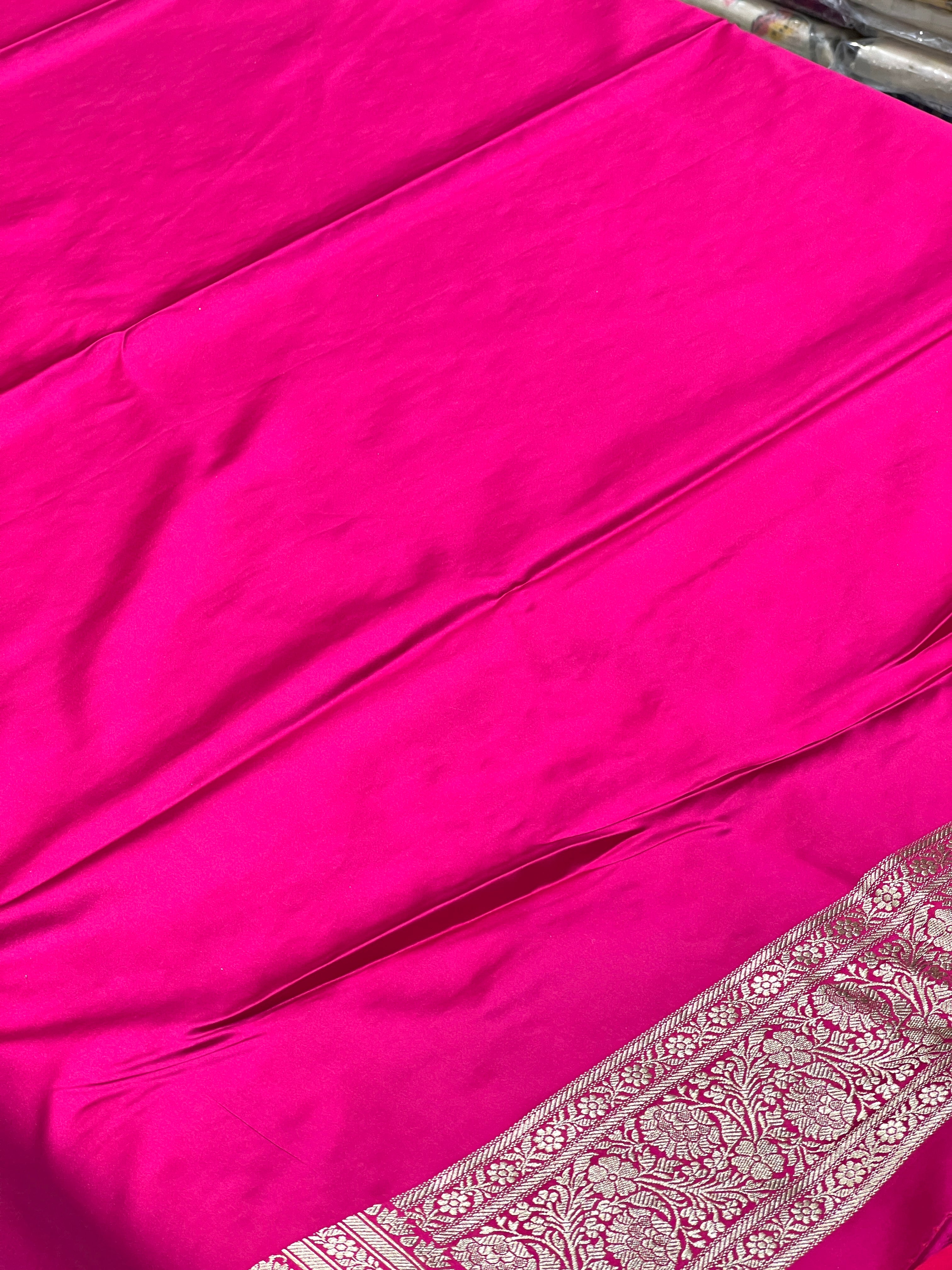 Rani Banarasi Silk Contemporary Border Saree