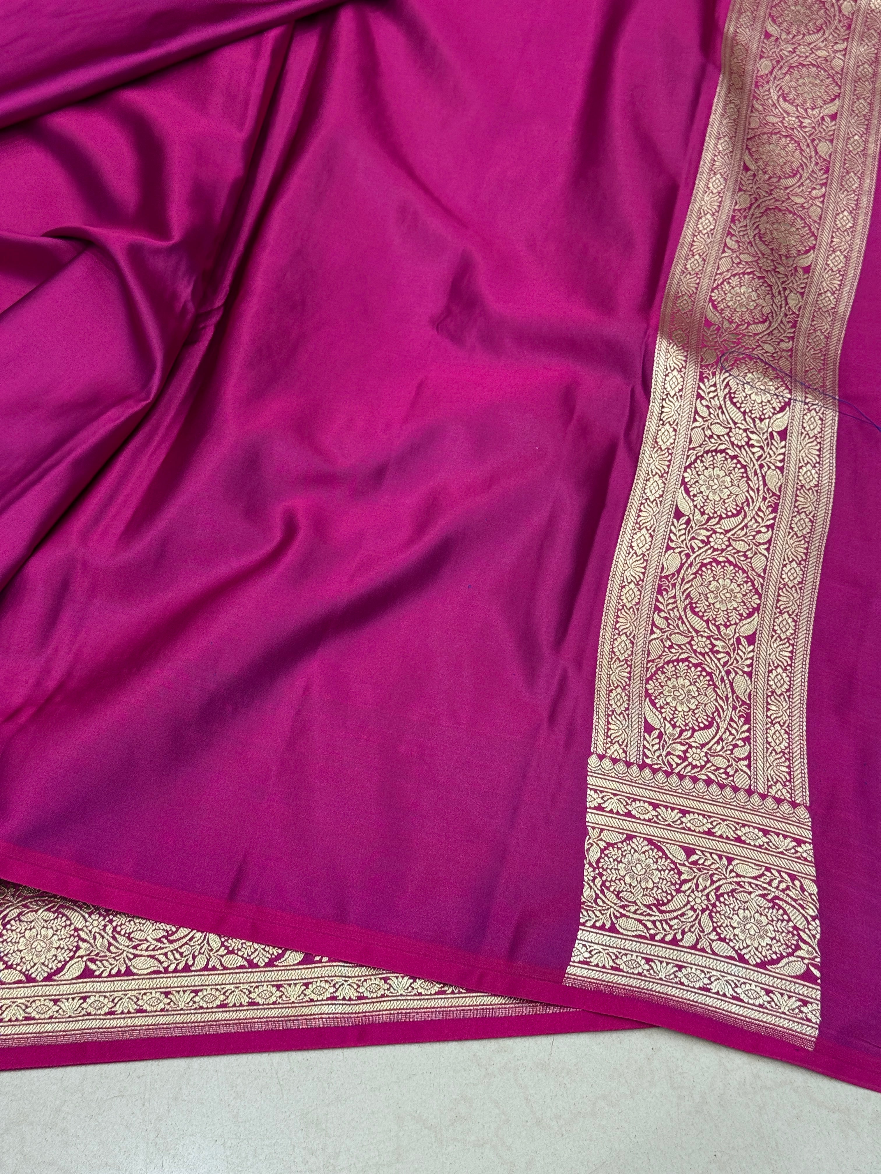 Wine Banarasi Silk Diamond Border Saree