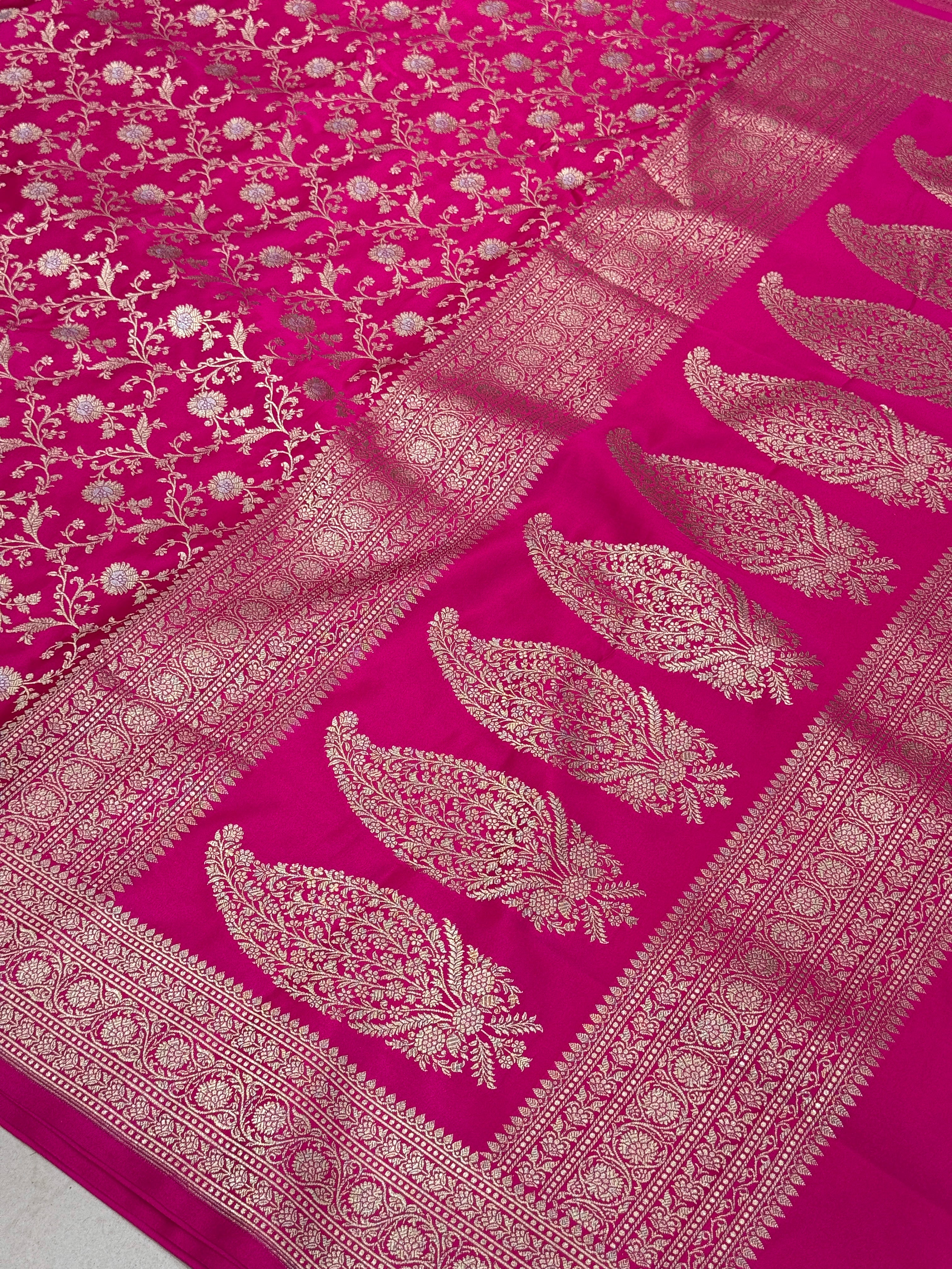 Rani Banarasi Sona Roopa Small Jaal Saree