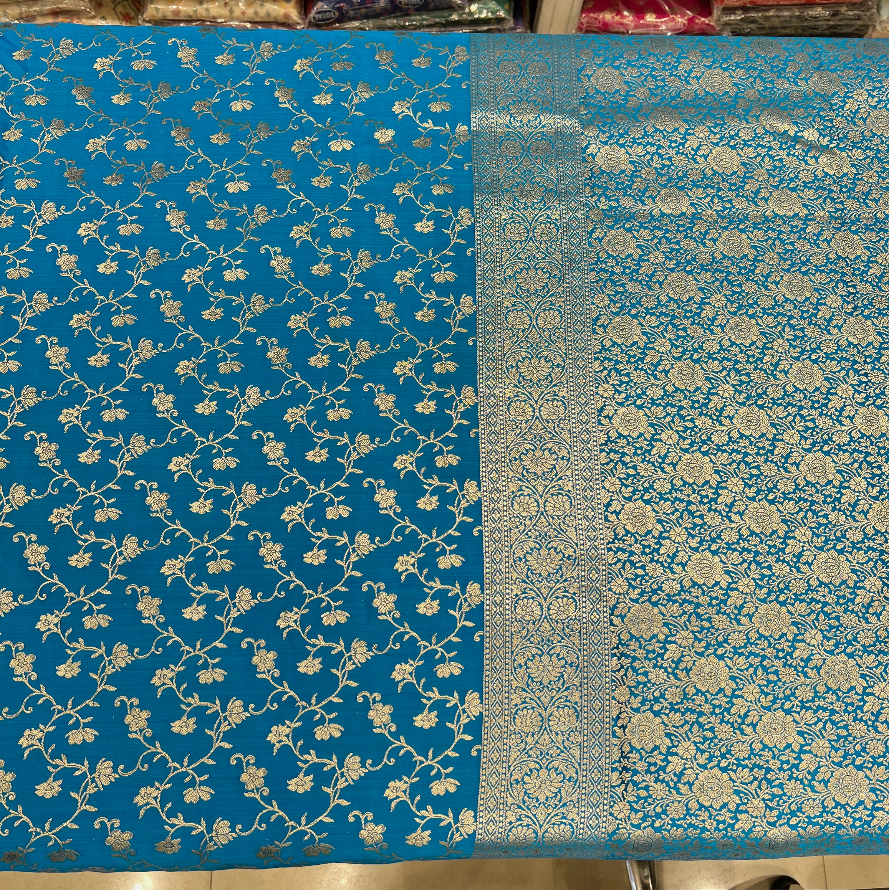 Blue Banarasi Silk Periwinkle Saree