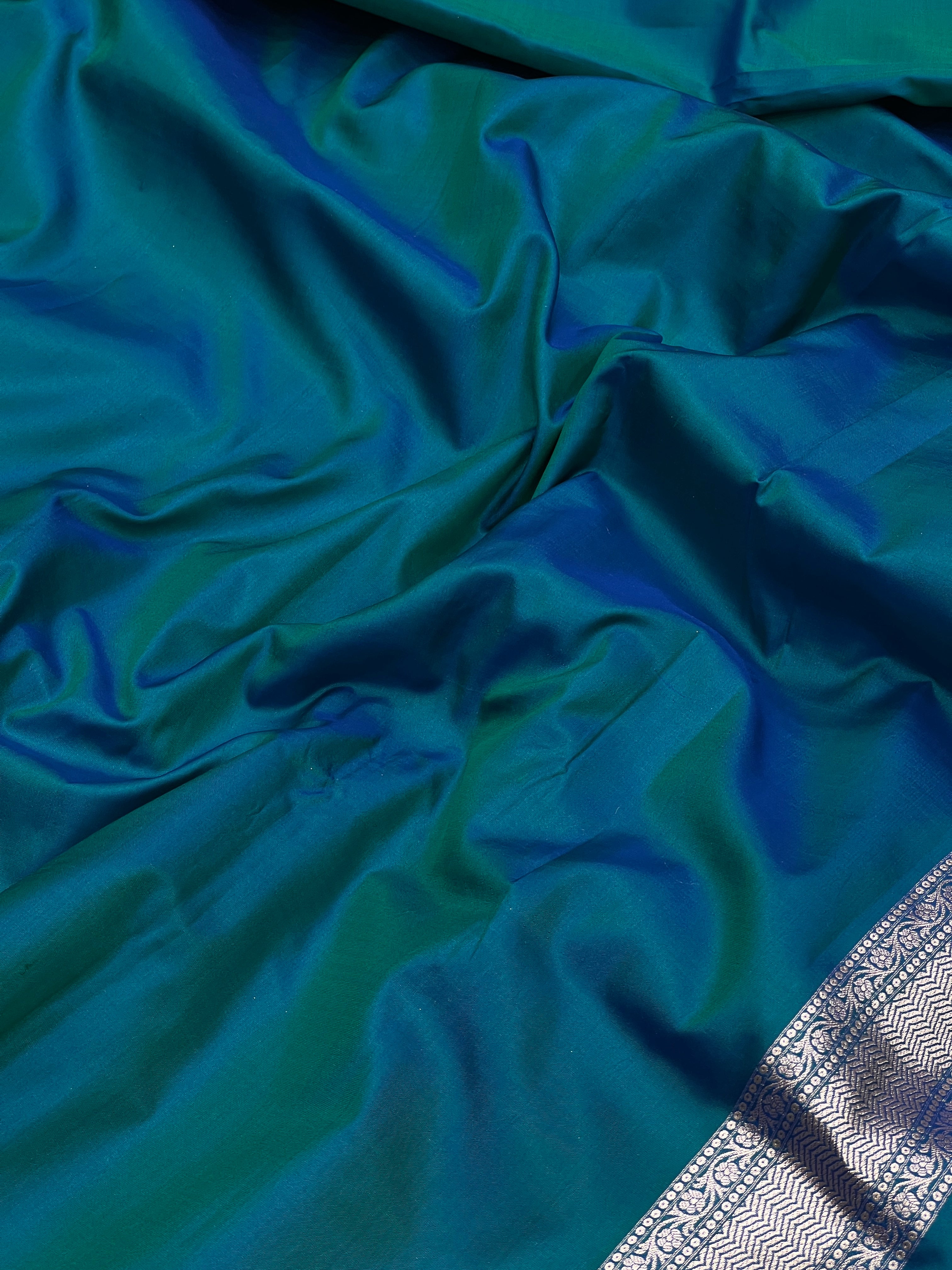 Blue Dhup Chav Katan Silk Saree