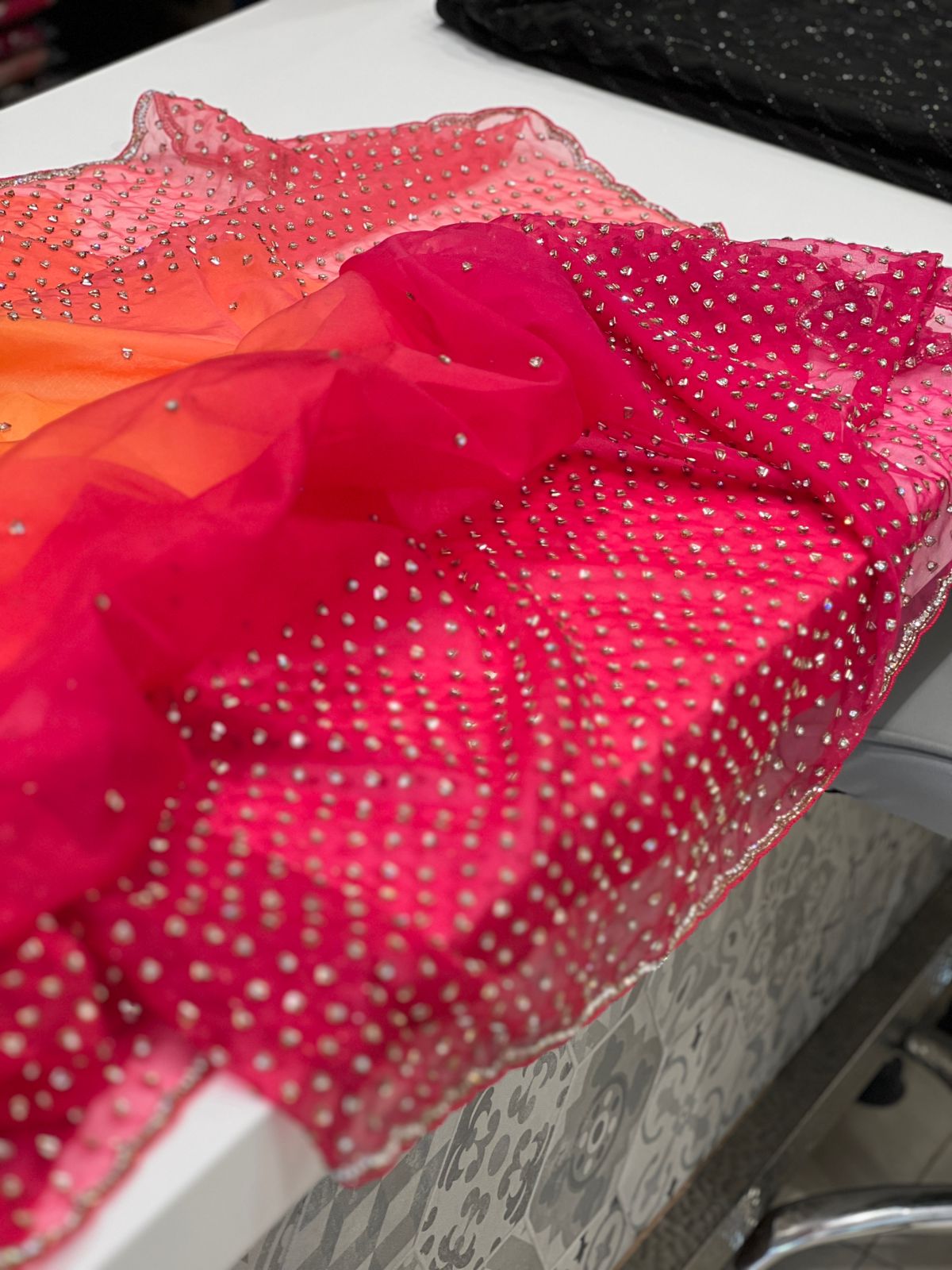 Shaded Organza Cut Dana Saree