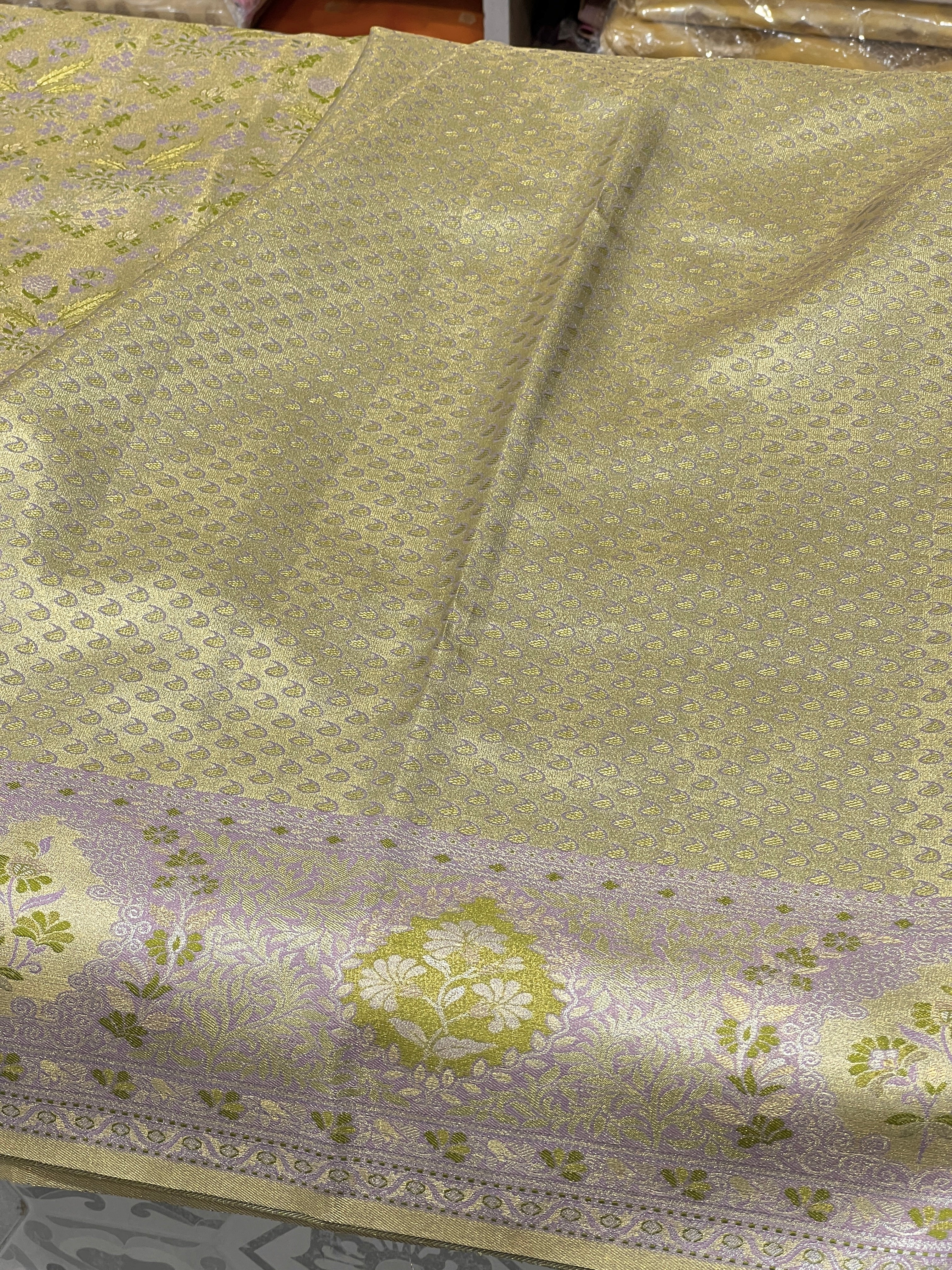 Green Tissue Silk Kanjivaram Style Saree