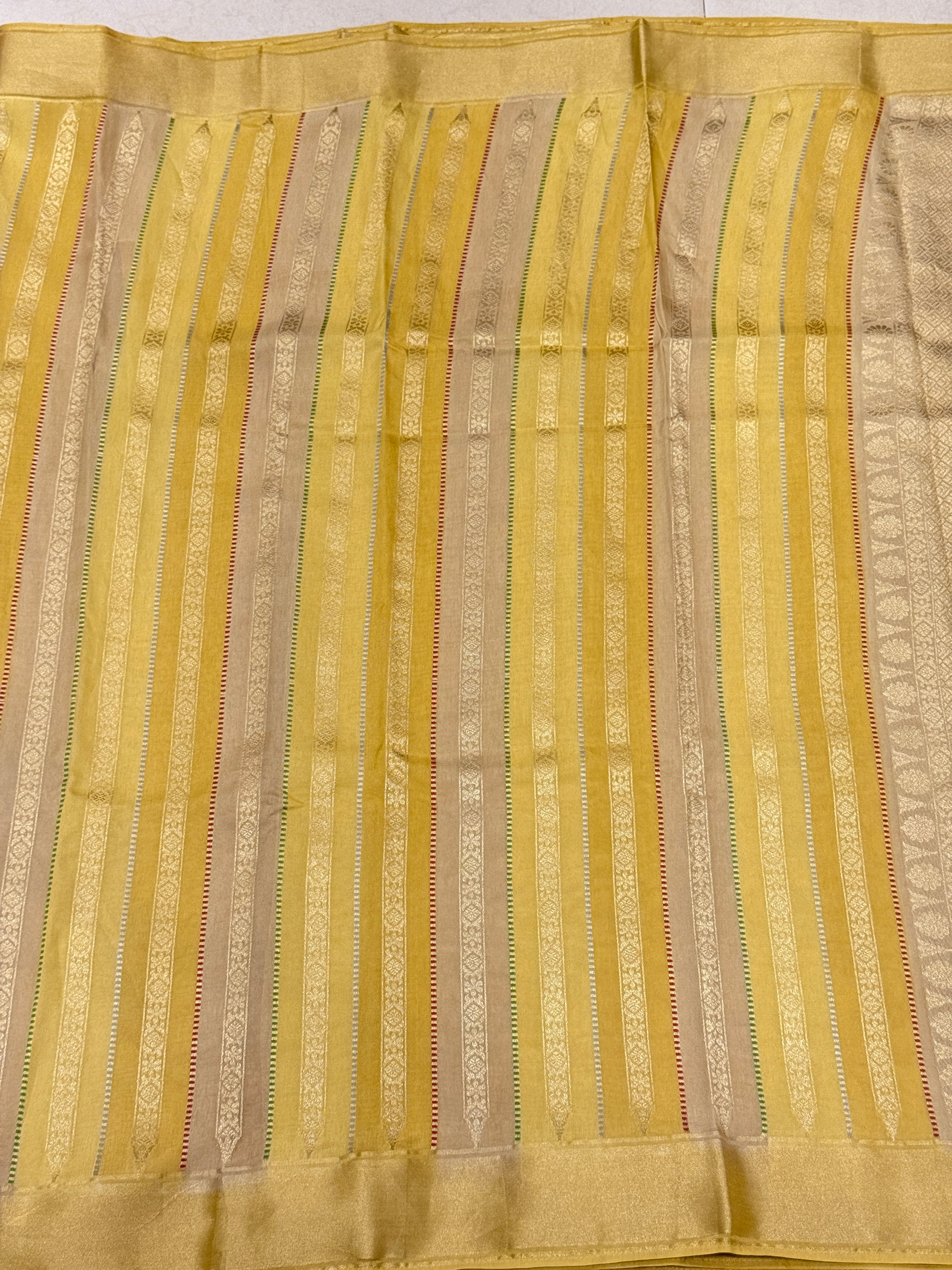 Contemporary Banarasi Tissue Cotton Rangkat Saree