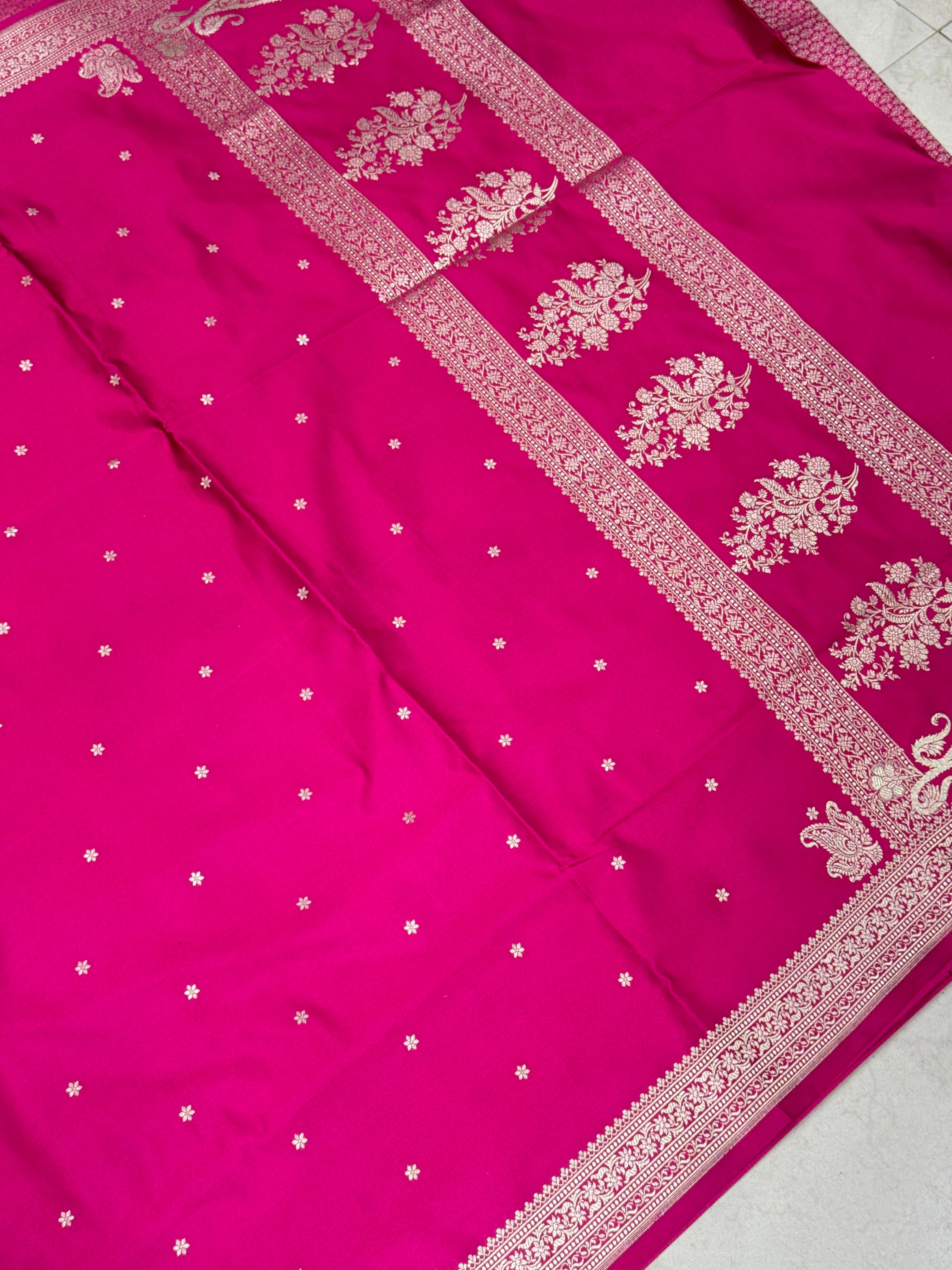 Rani Banarasi Silk Star Butti Saree