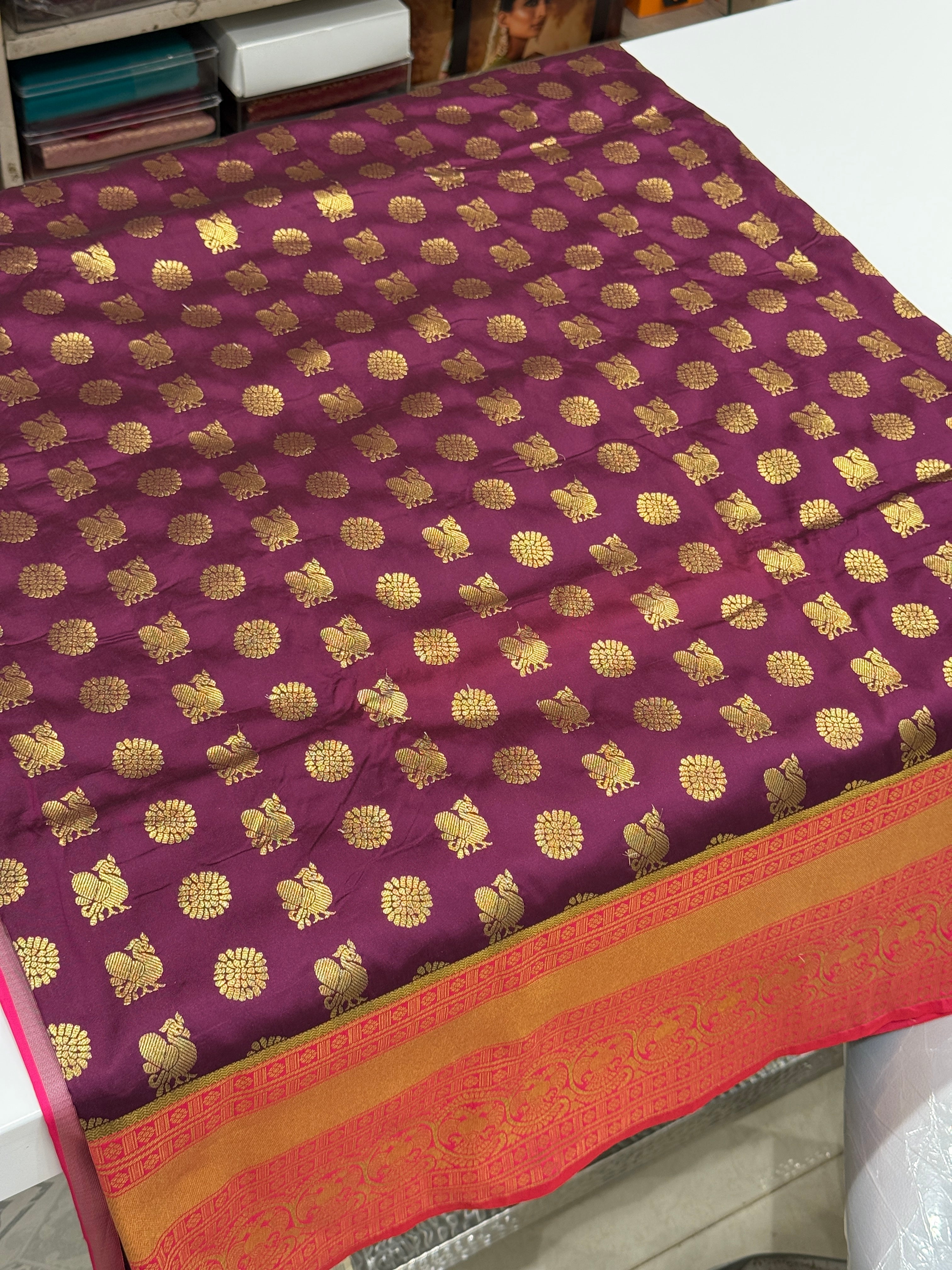 Wine Rani Kanjivaram Silk Saree