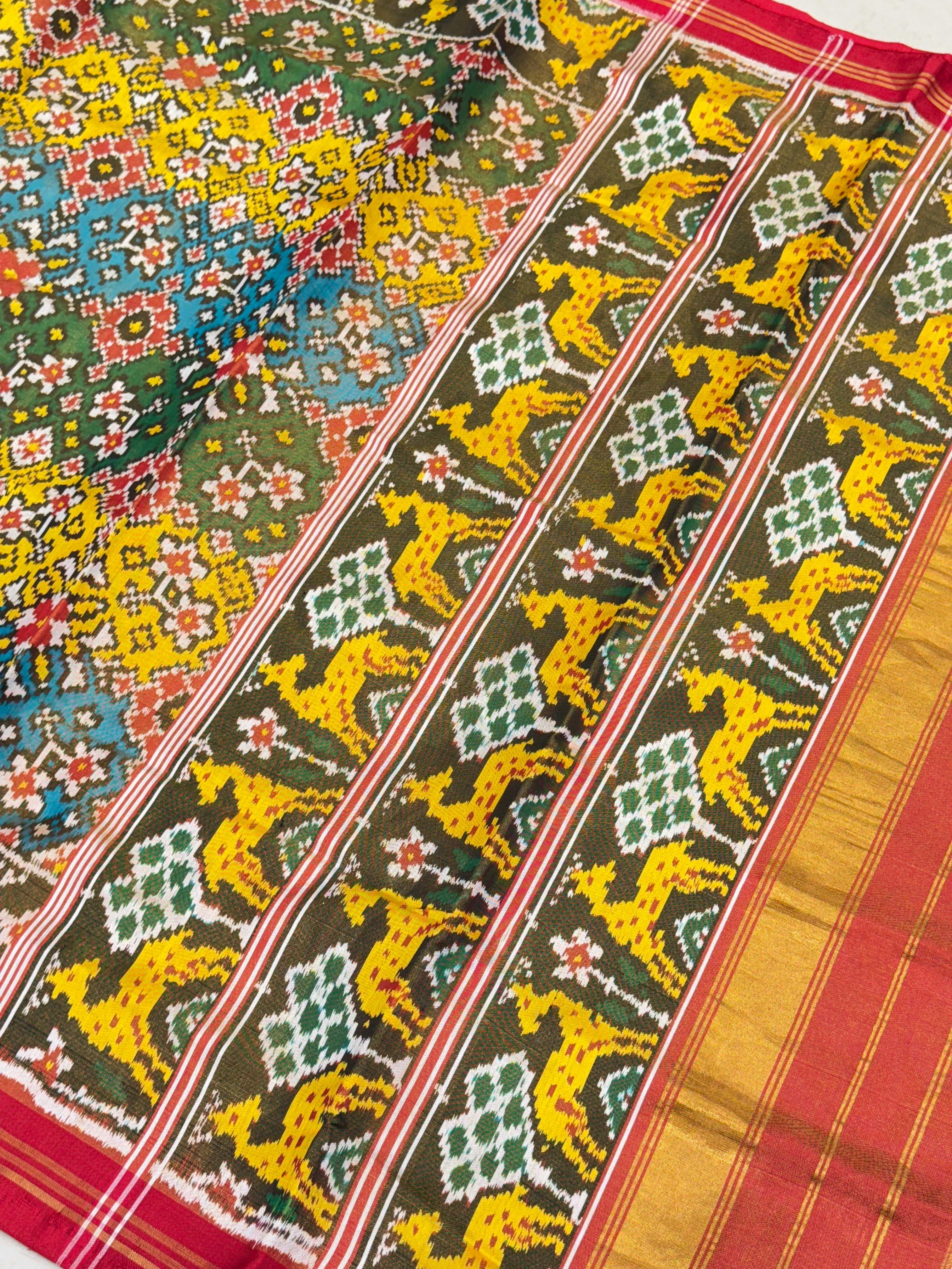 Traditional Handloom Tissue Silk Patola Saree