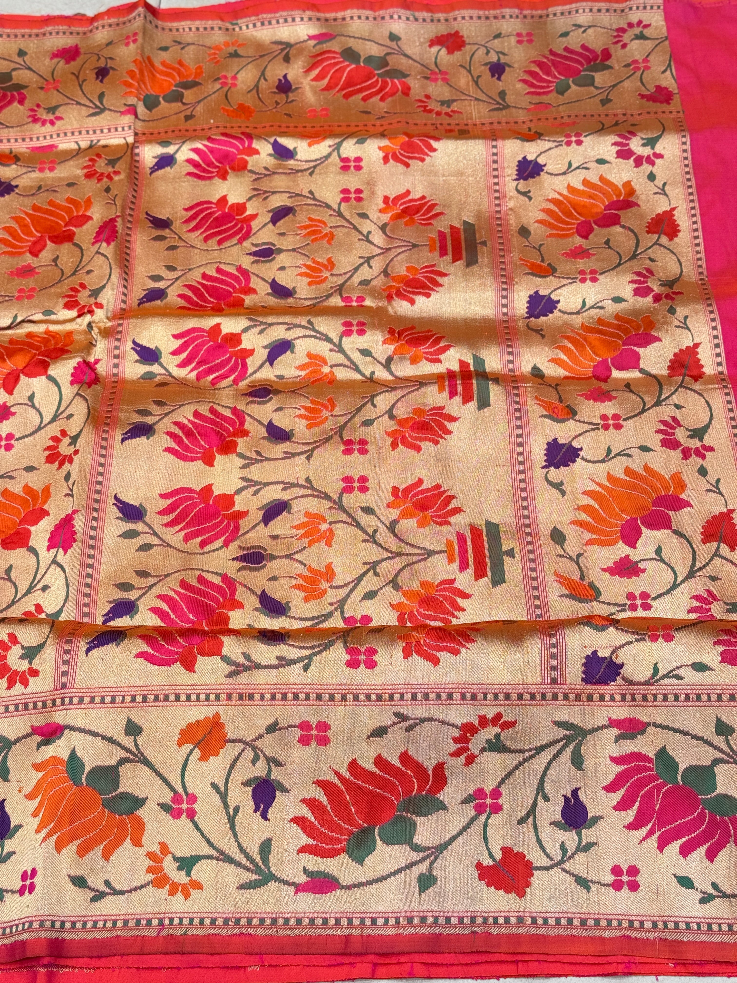 Cross Rani Paithani Banarasi Weaved Saree