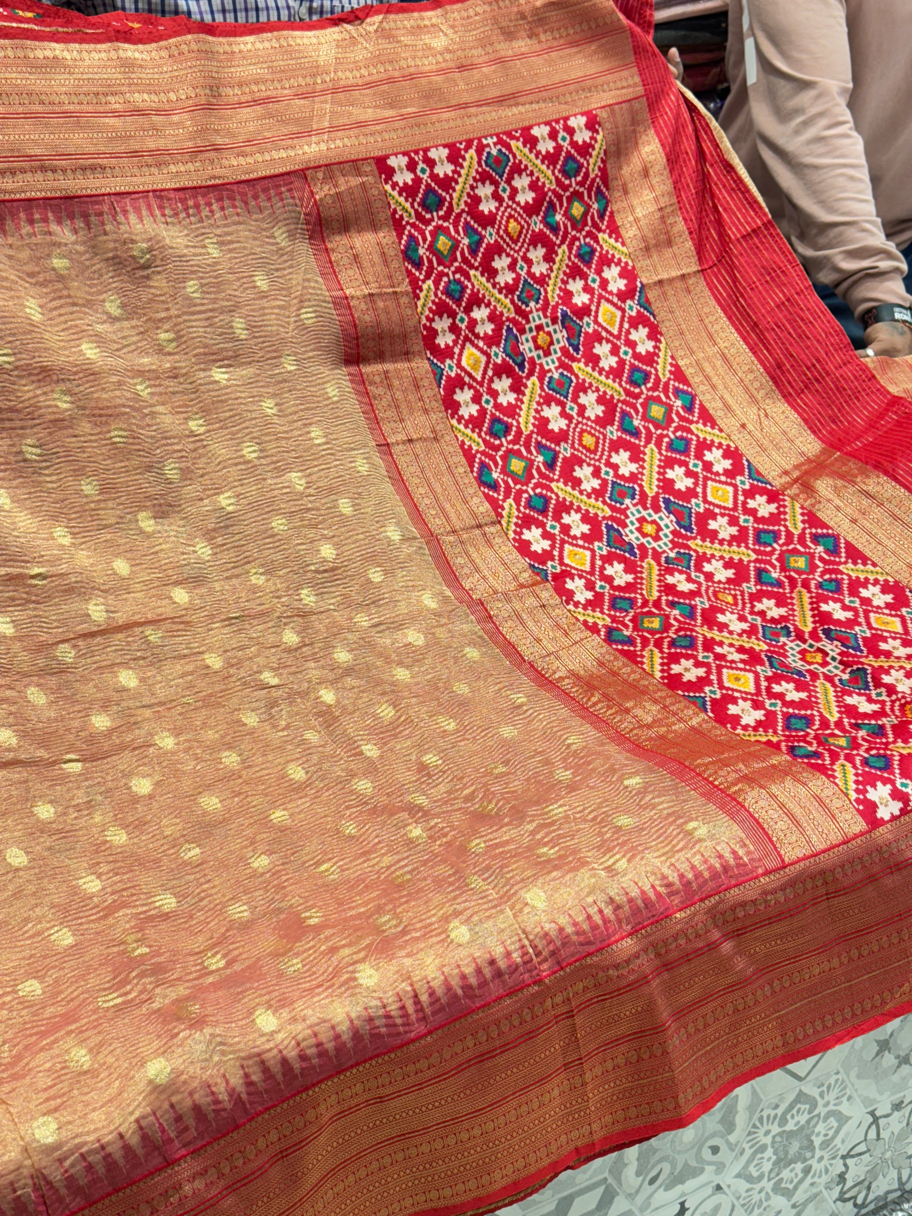 Crushed Tissue Patola Saree