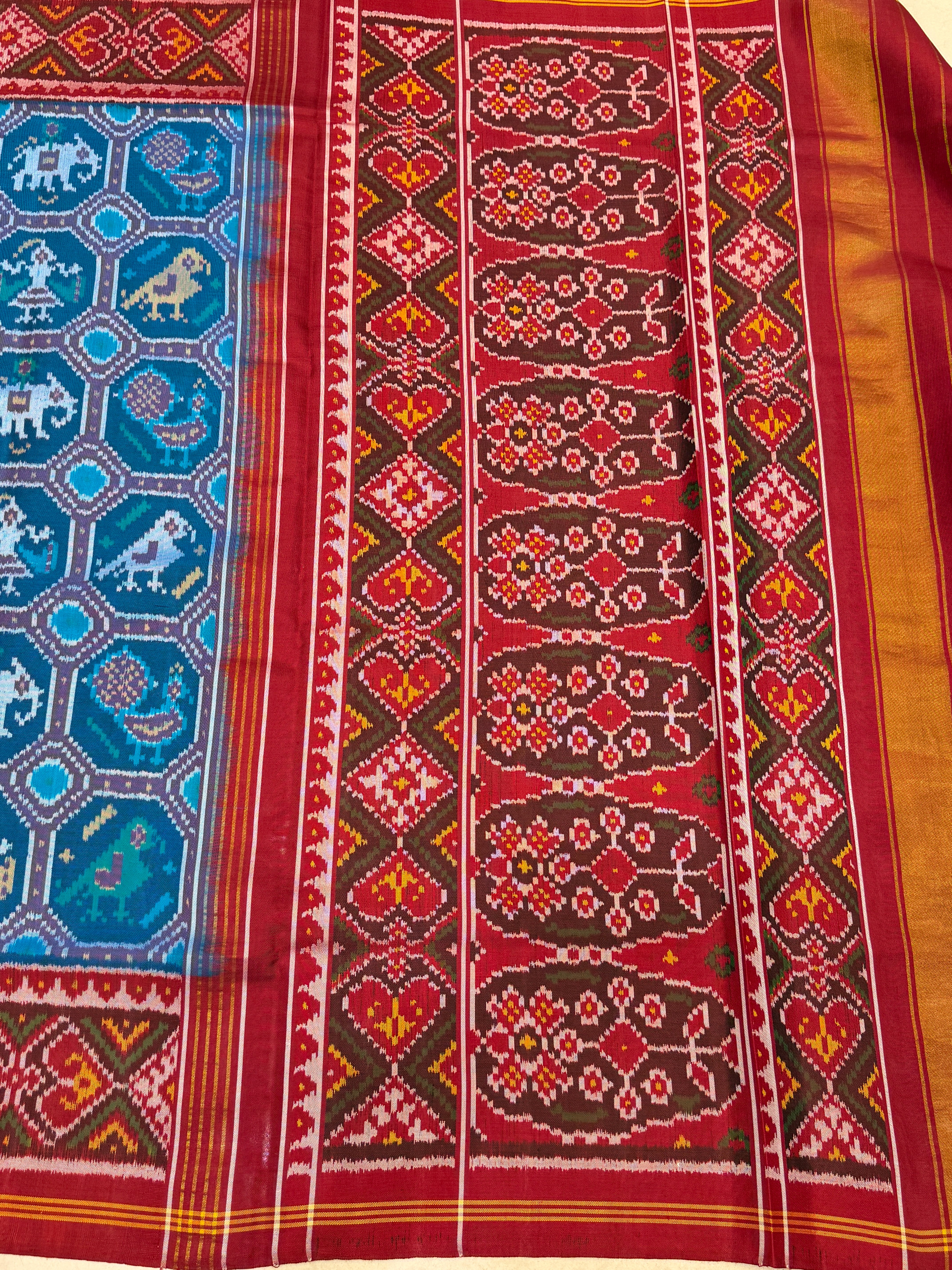 Blue Thambli Patan Patola Handloom Saree