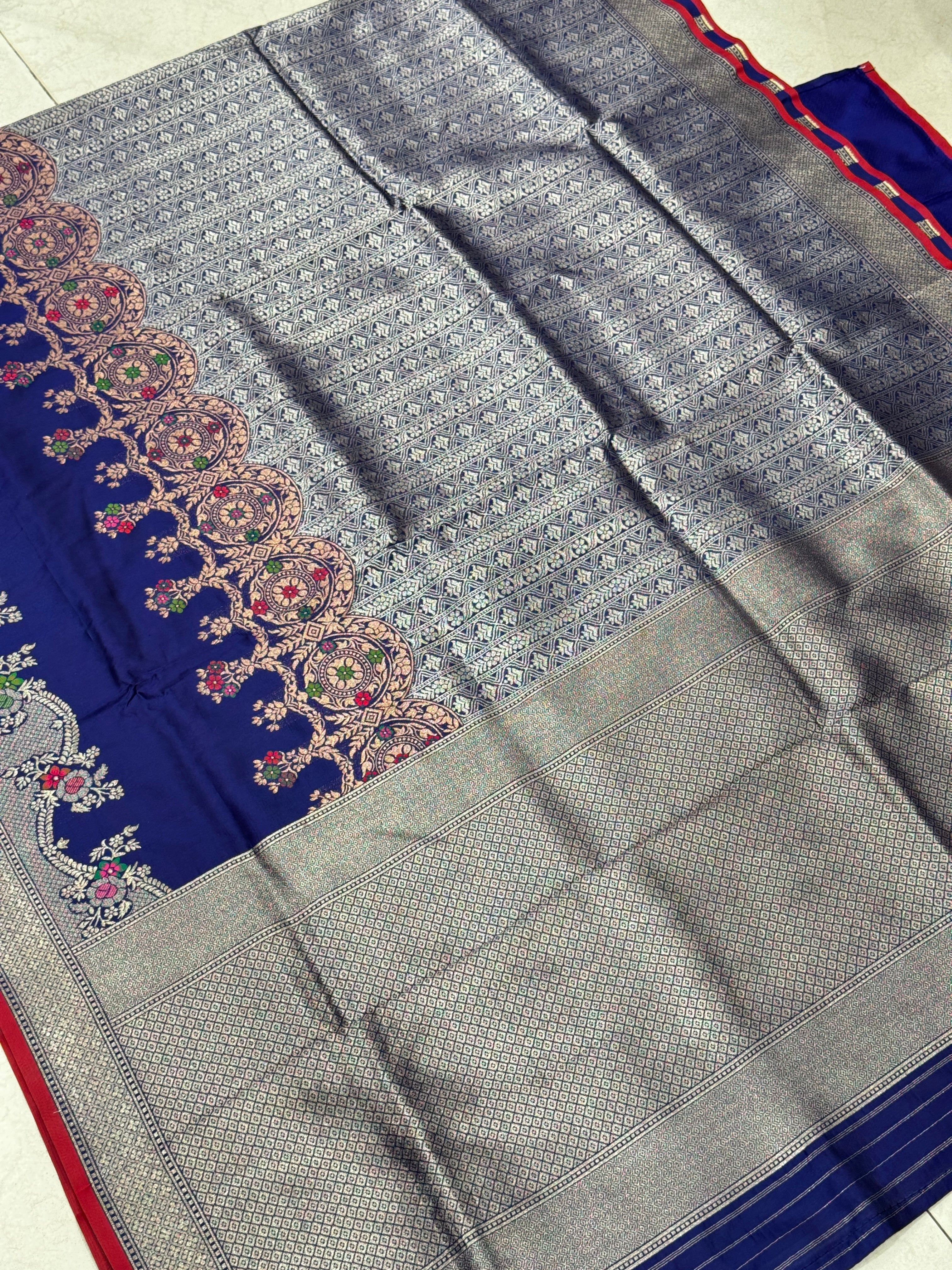 Royal Blue Banarasi Silk Brocade Saree