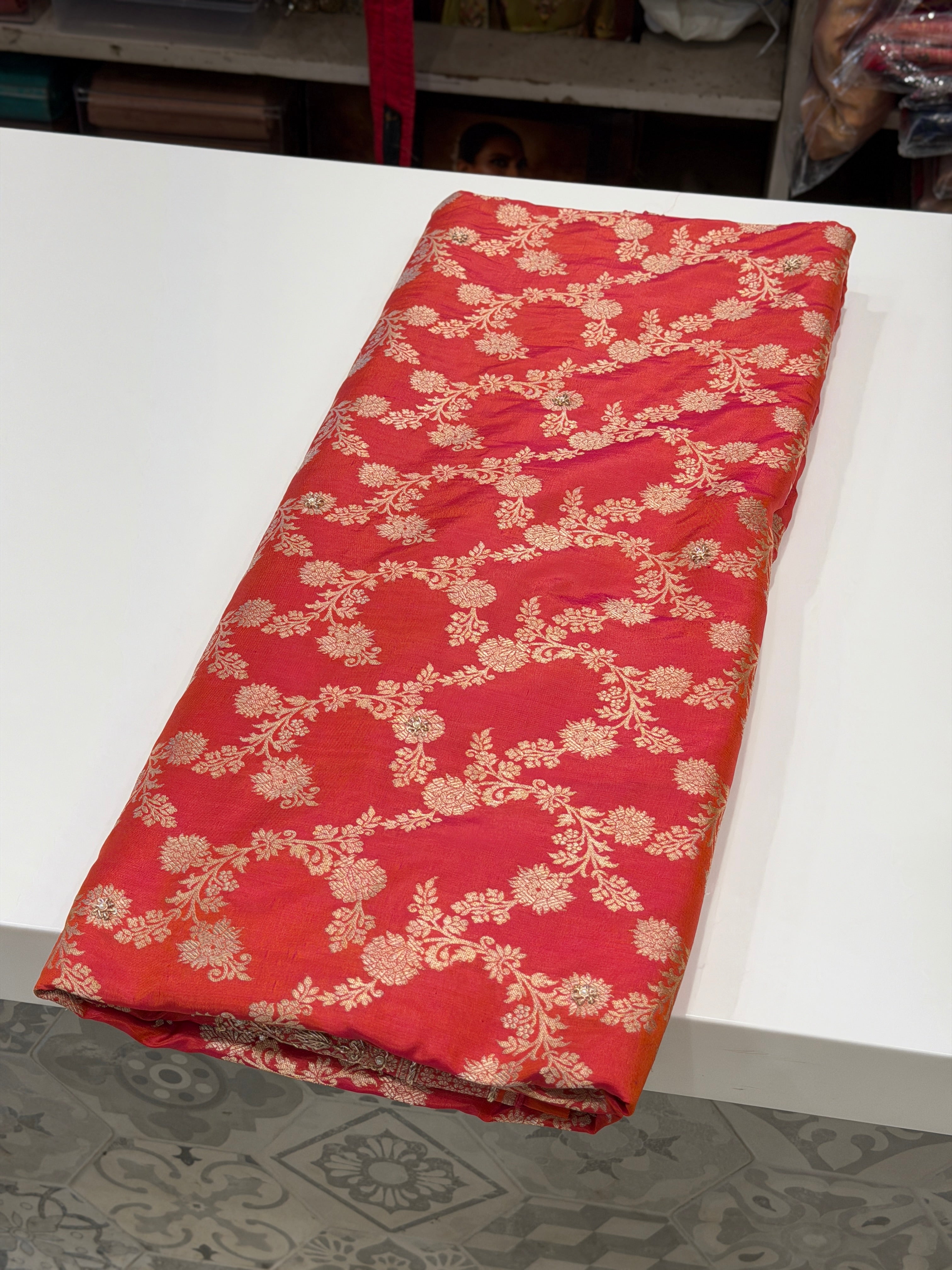 Cross Rani Jaal Handloom Banarasi Pure Katan Zardosi Embroidery Saree