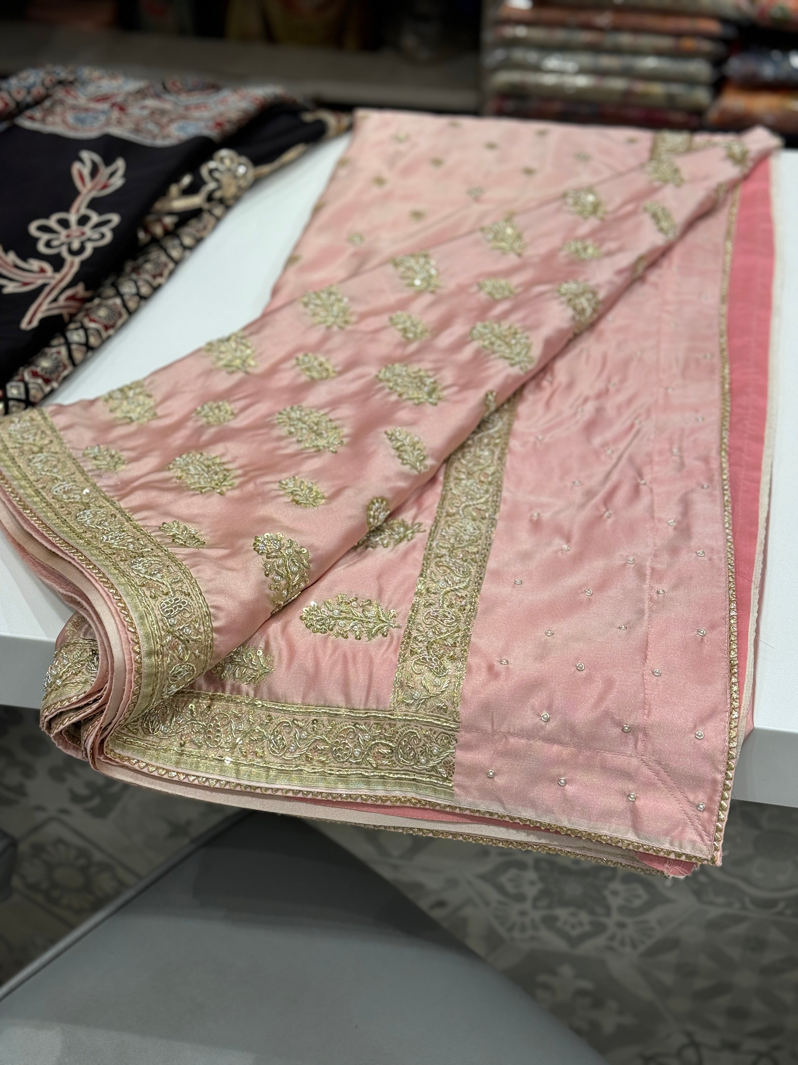 Black Banarasi Silk Embroidered Designer Saree