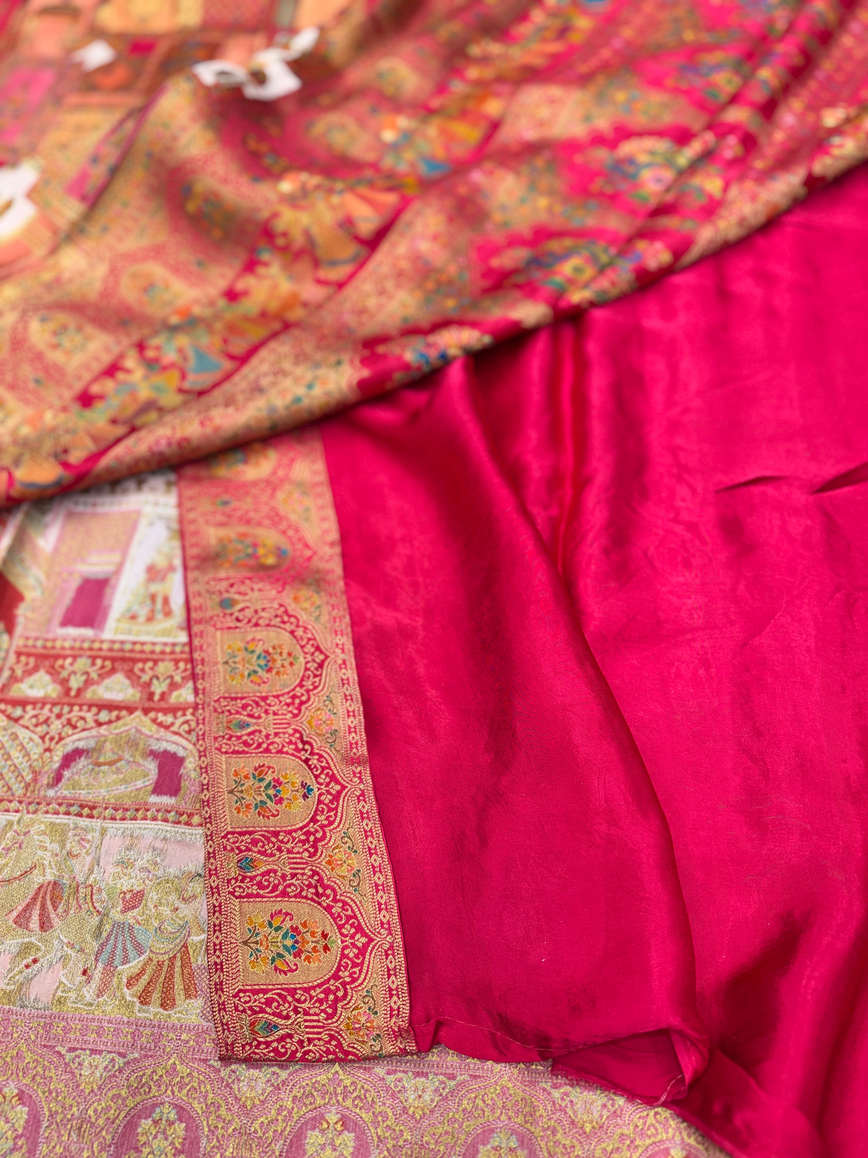 White Rani Banarasi Modal Rangkat Doli Edit Saree