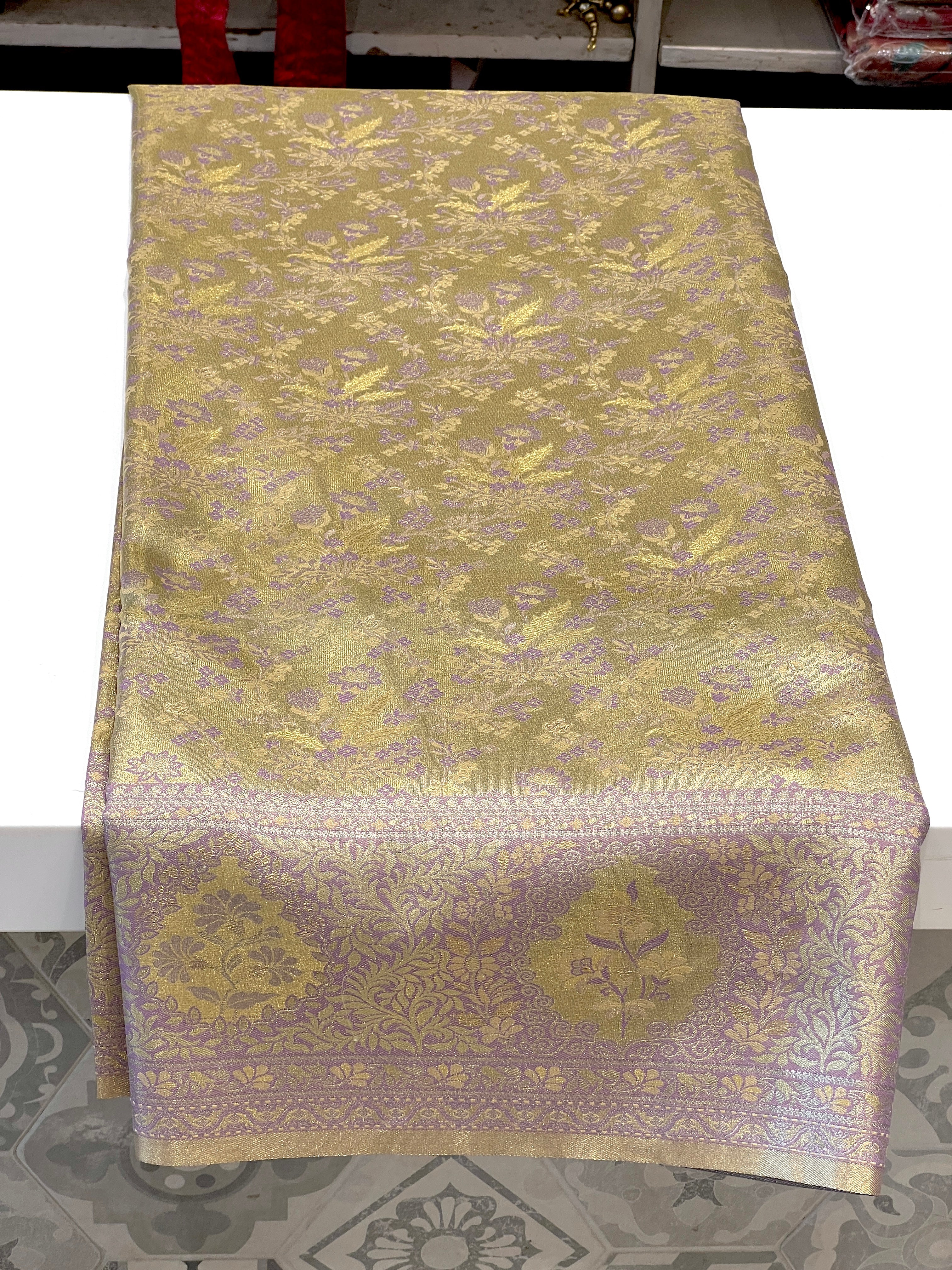 Yellow Golden Tissue Silk Kanjivaram Saree