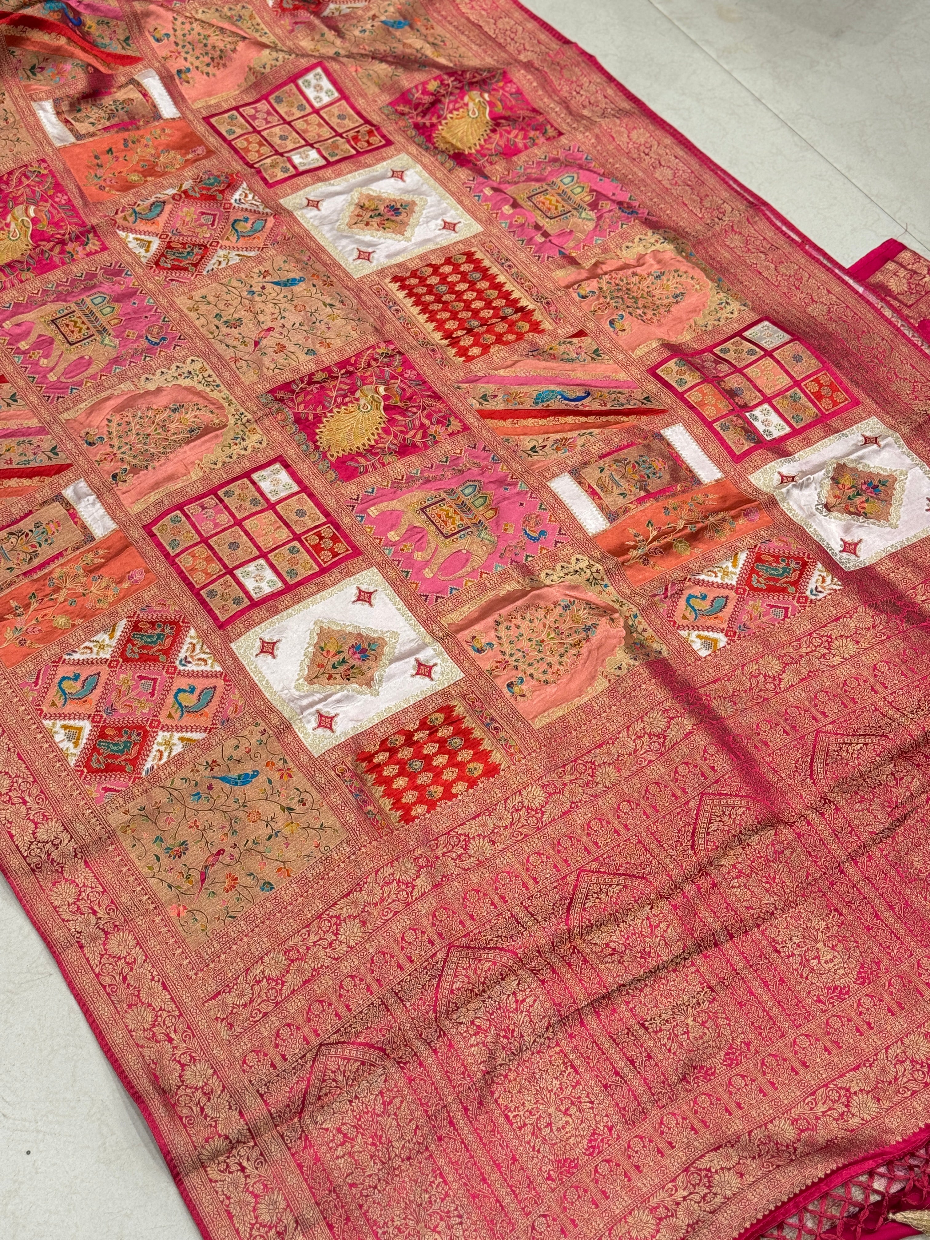 Contemporary Rangkat Modal Banarasi Weaved Saree