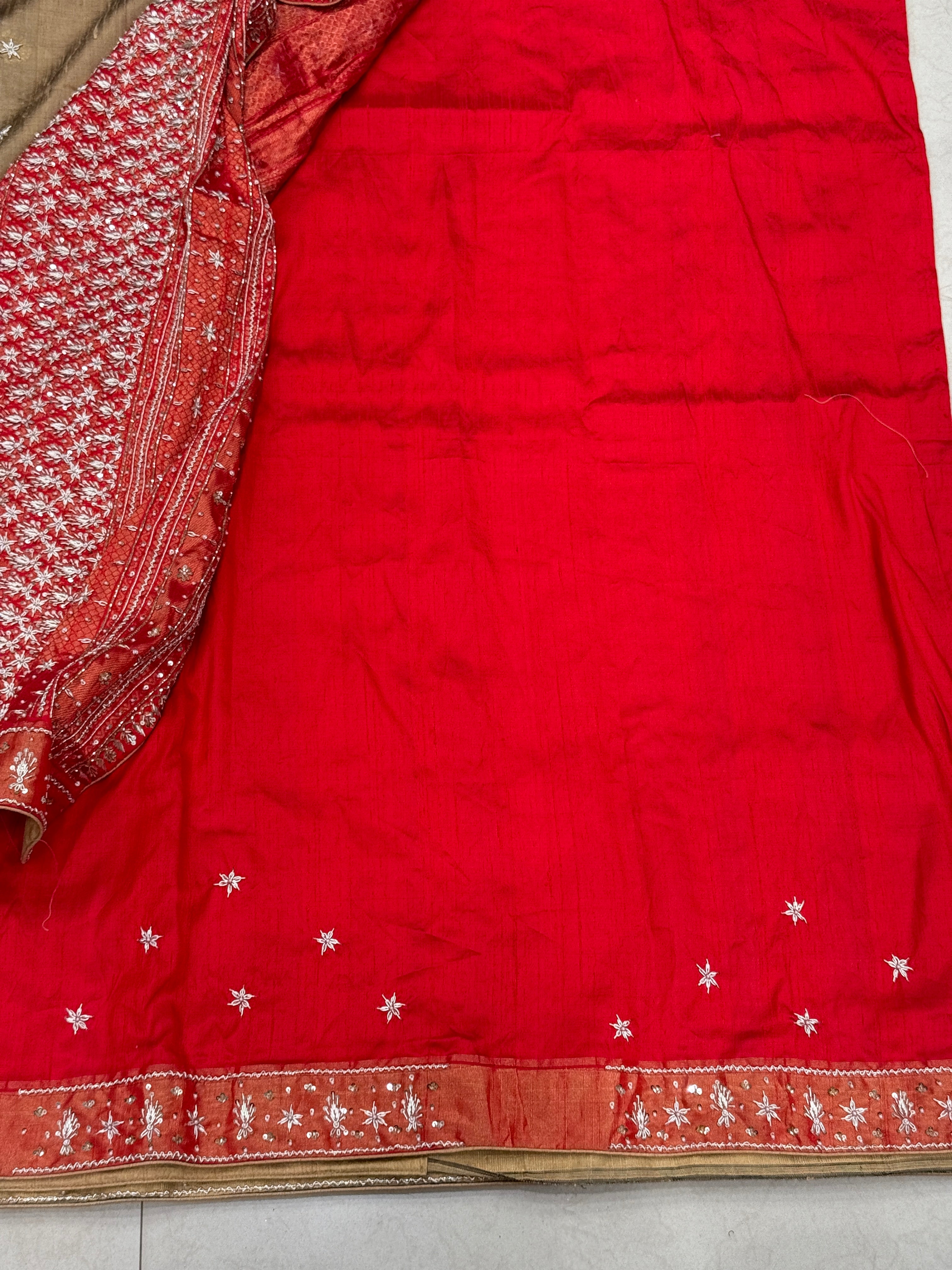 Tussor Kanjivaram Hand Embroidery Saree