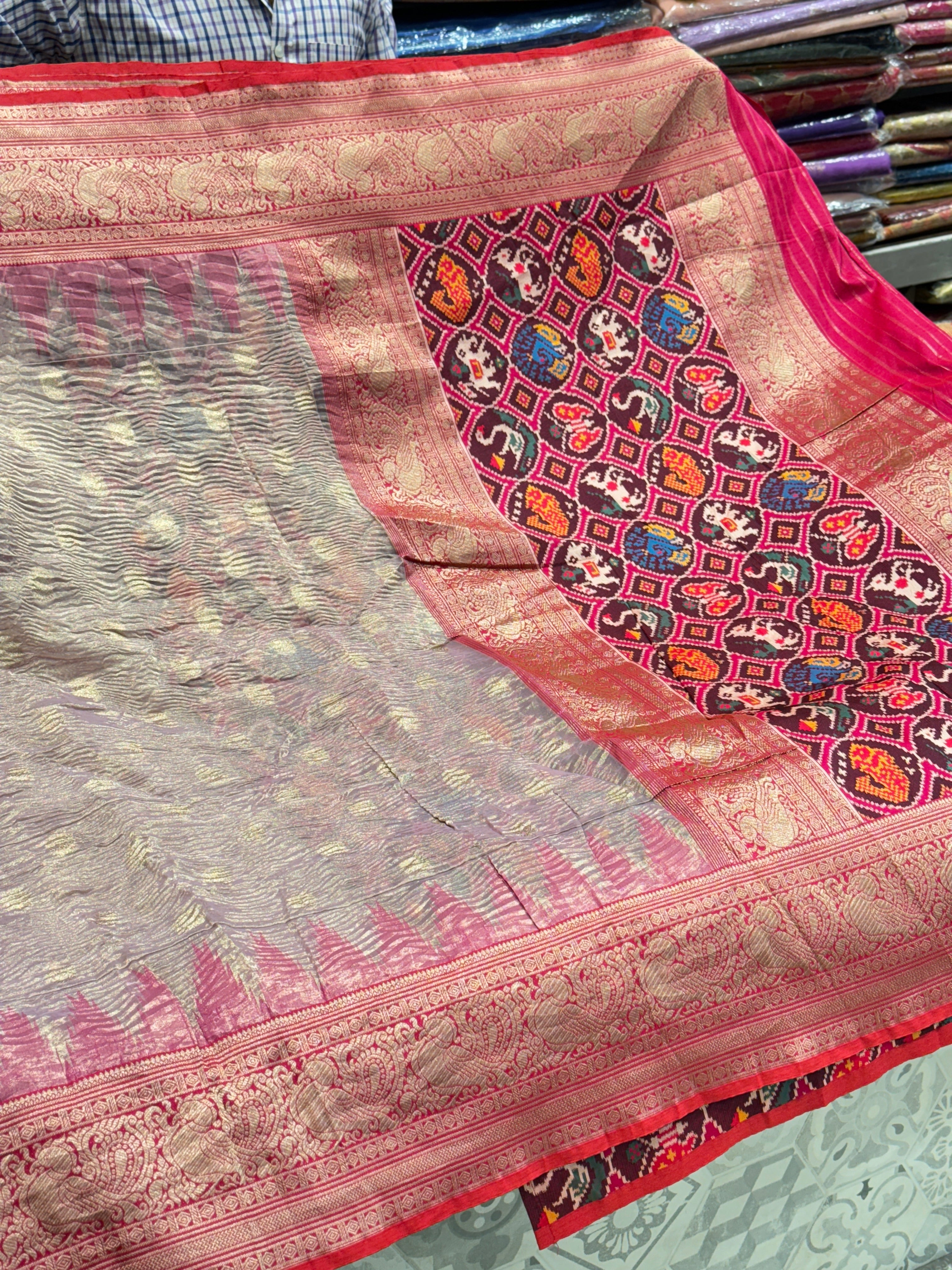 Crushed Tissue Patola Saree