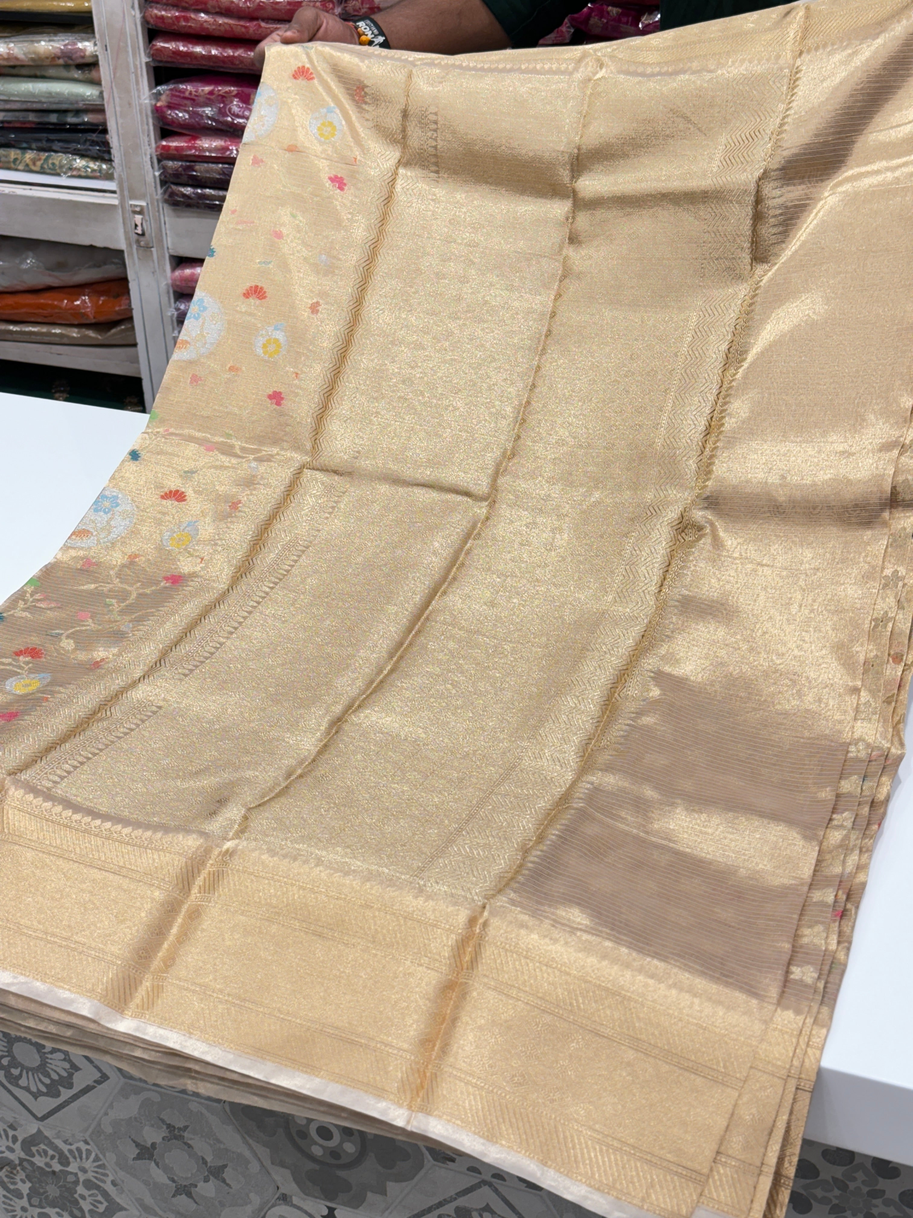 Meenakari Double Tissue Zari Kota Saree