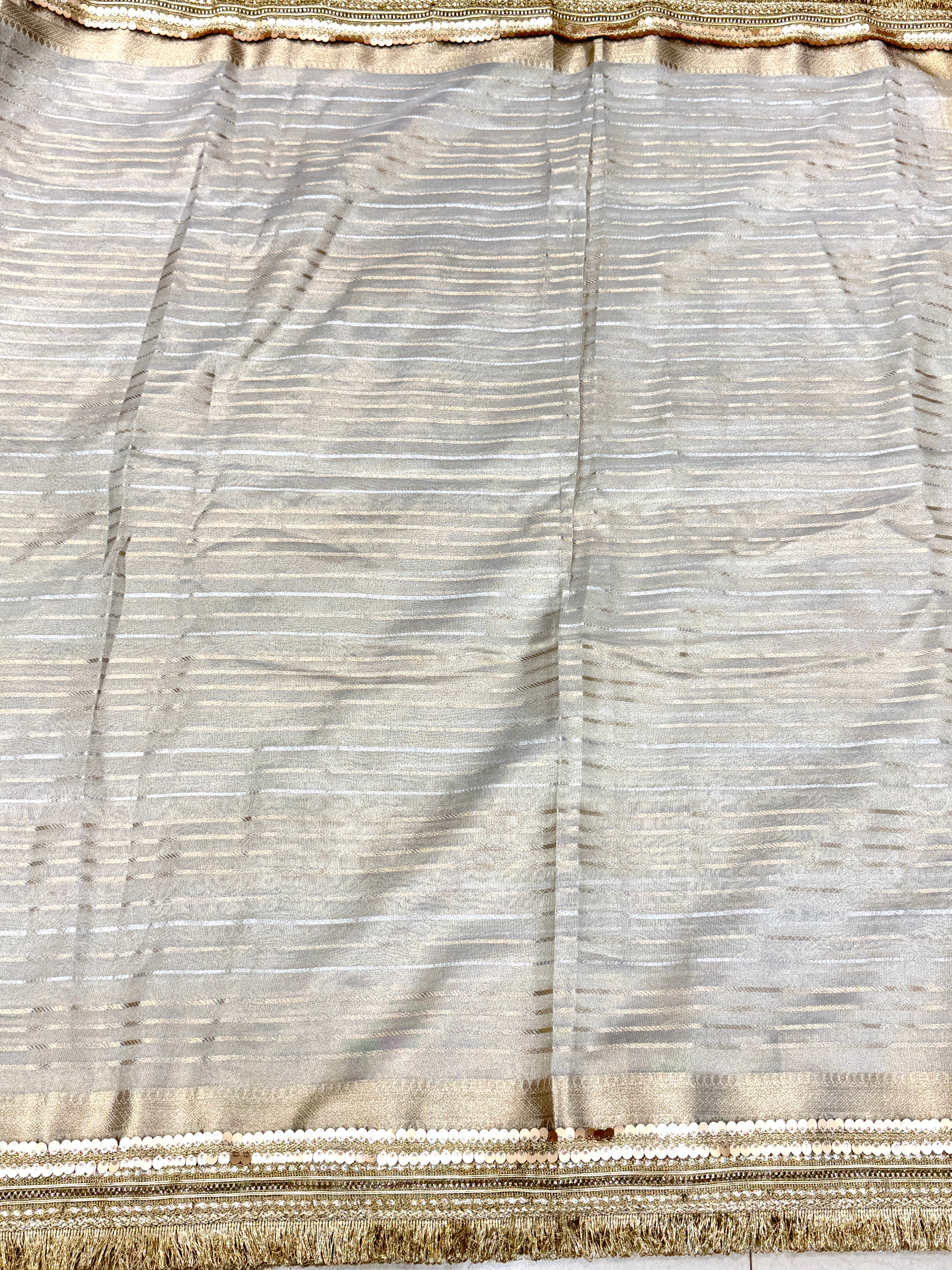 Tissue Contemporary Weave Saree Maharani Lace Contrasting Blouse