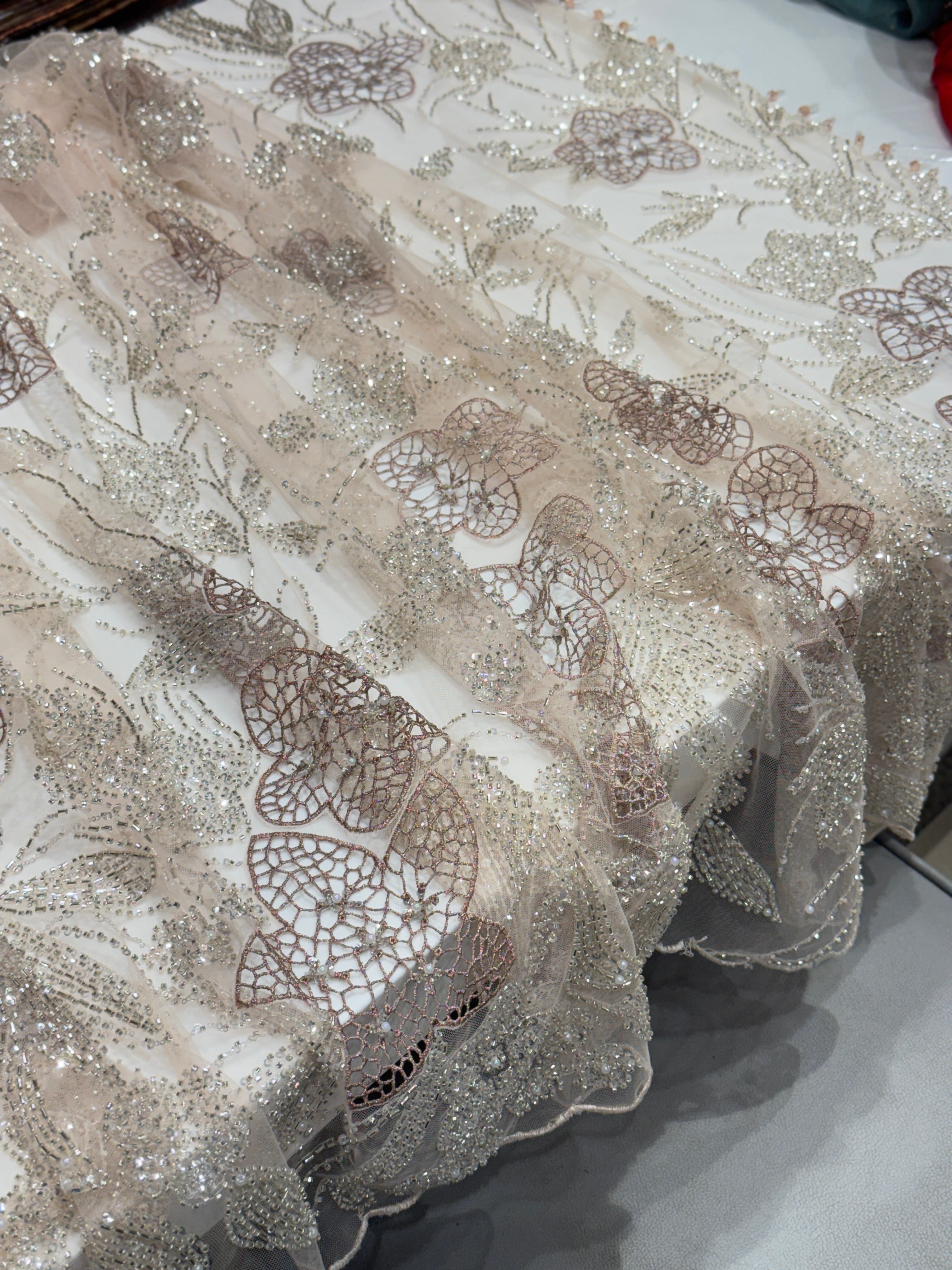 Net Embroidery Saree Half And Half with Ready Blouse