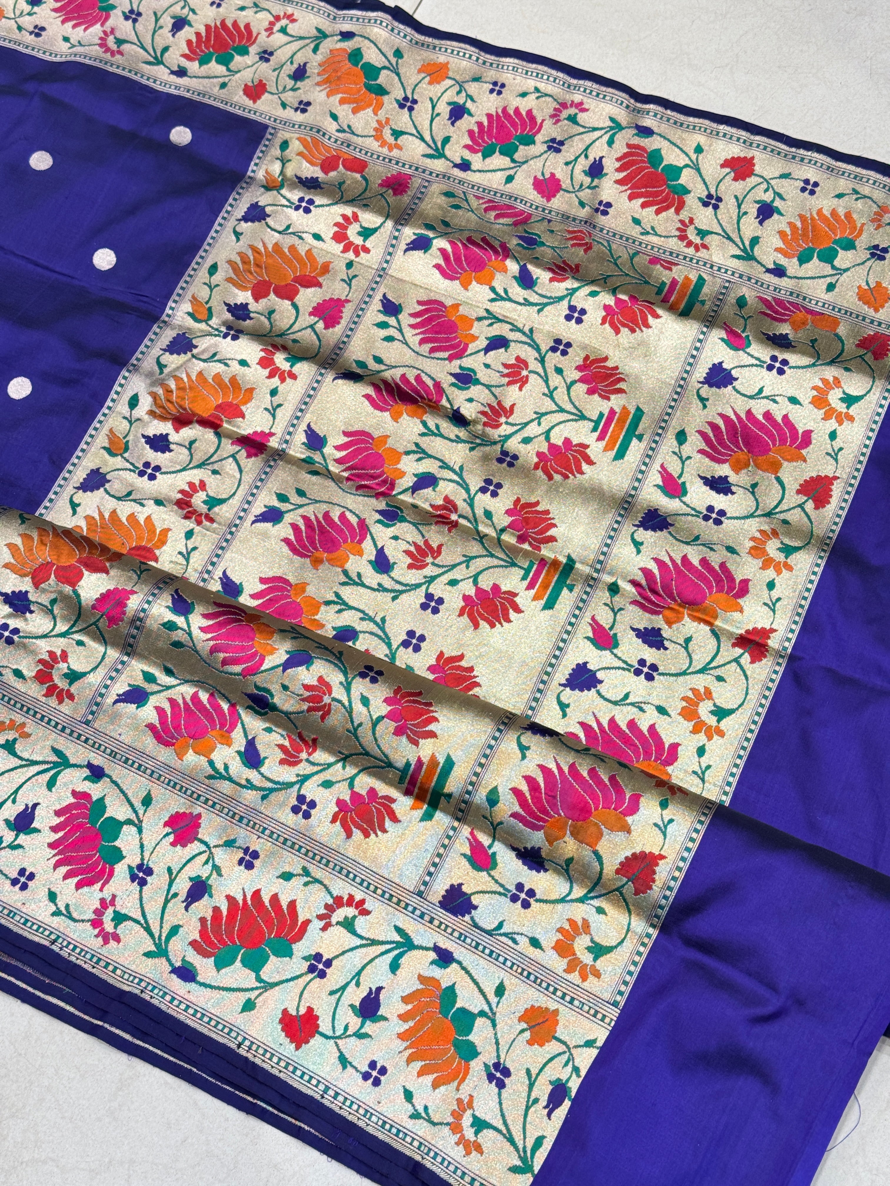 Violet Handloom Paithani Banarasi