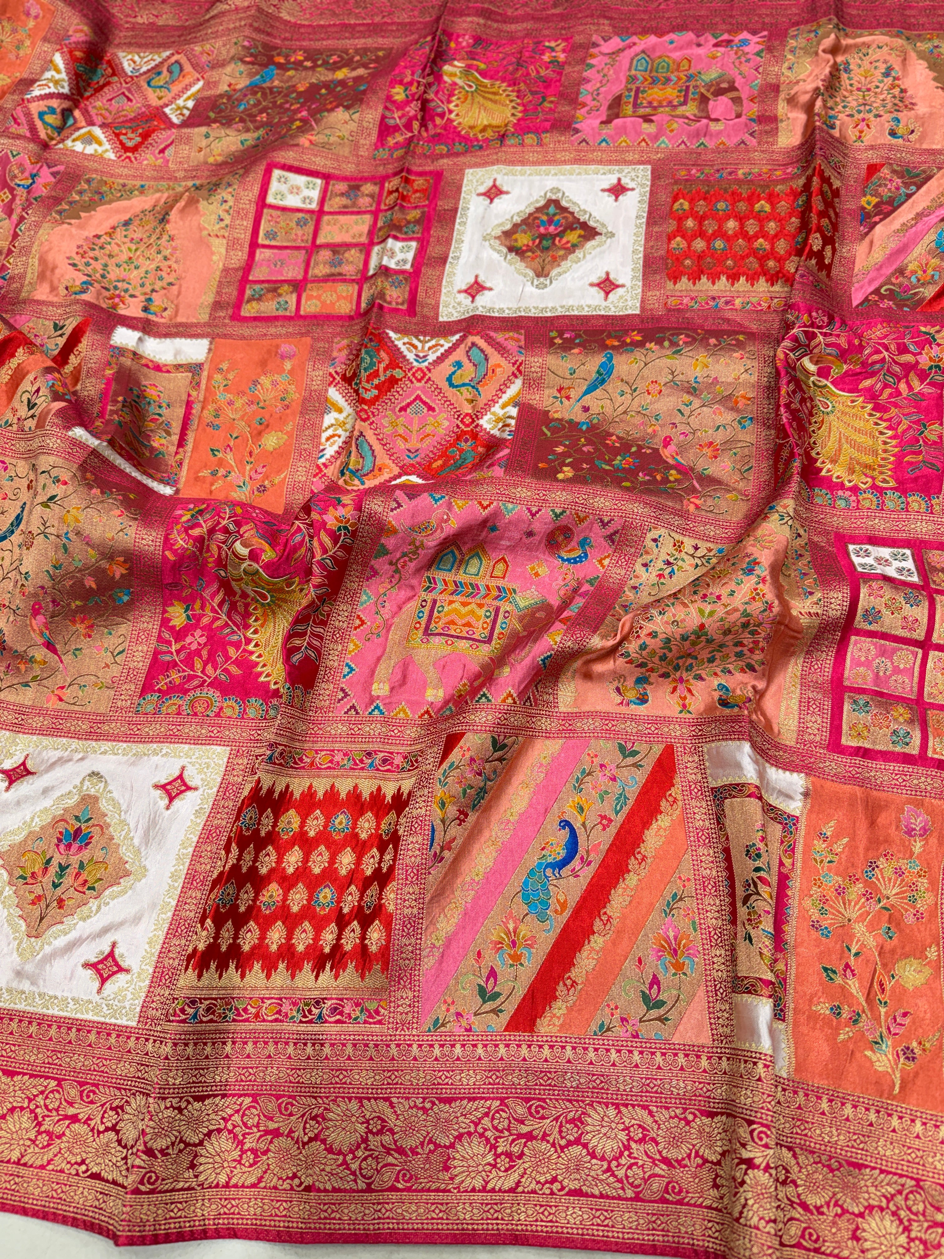 Contemporary Rangkat Modal Banarasi Weaved Saree