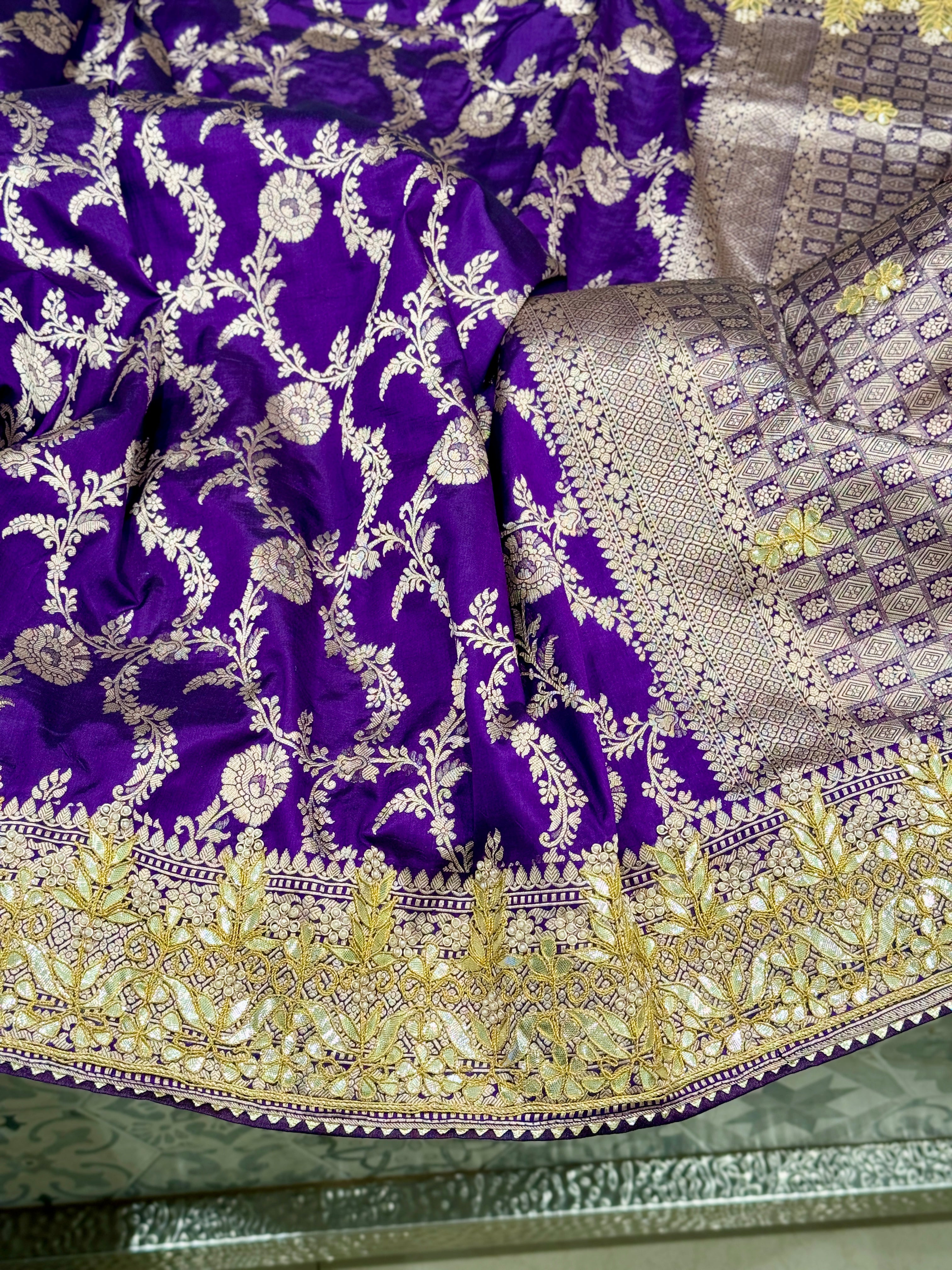 Handloom Banarasi Katan Gotapatti Saree