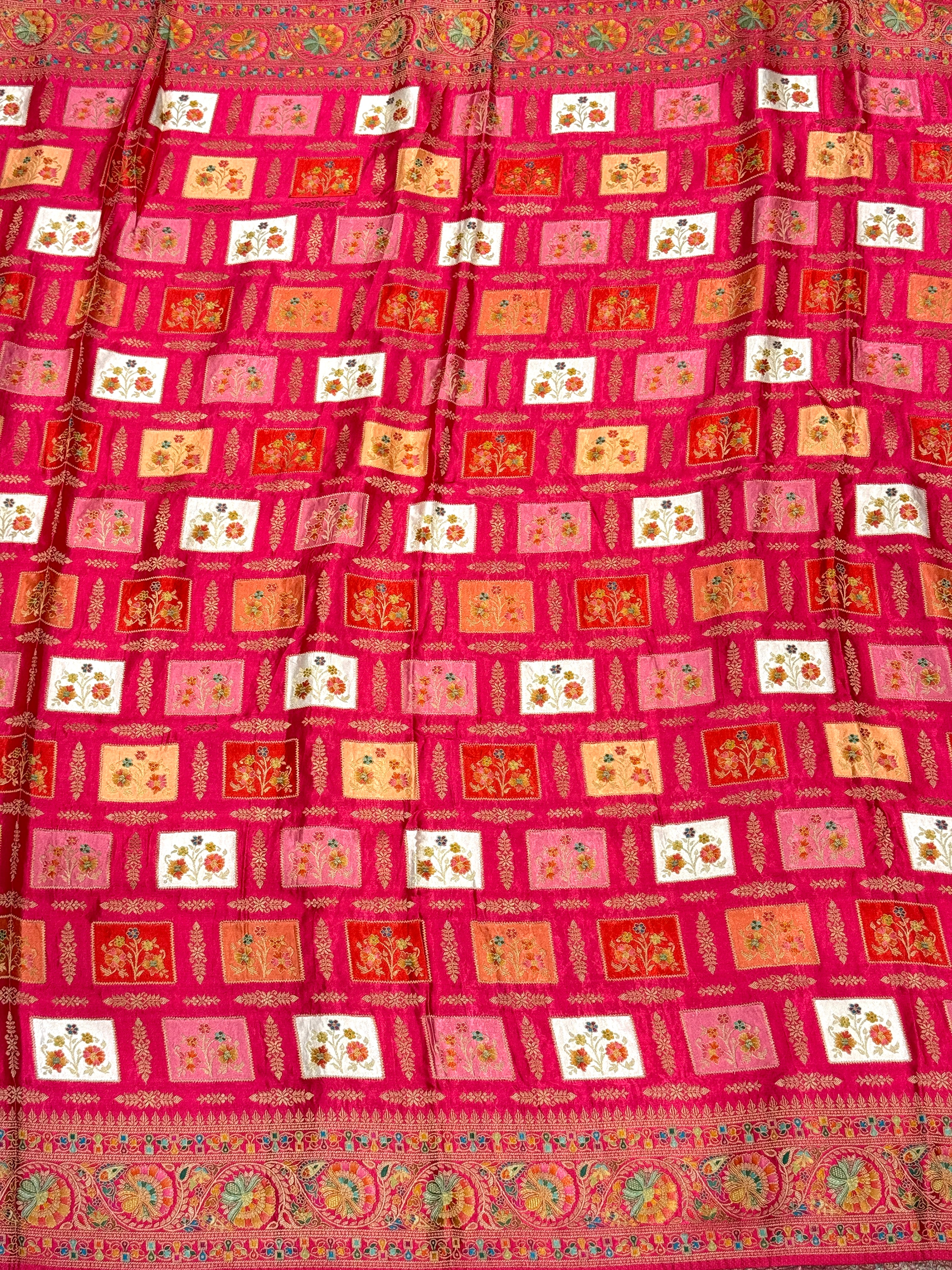 Rani Banarasi Modal Satin Rangkat Saree