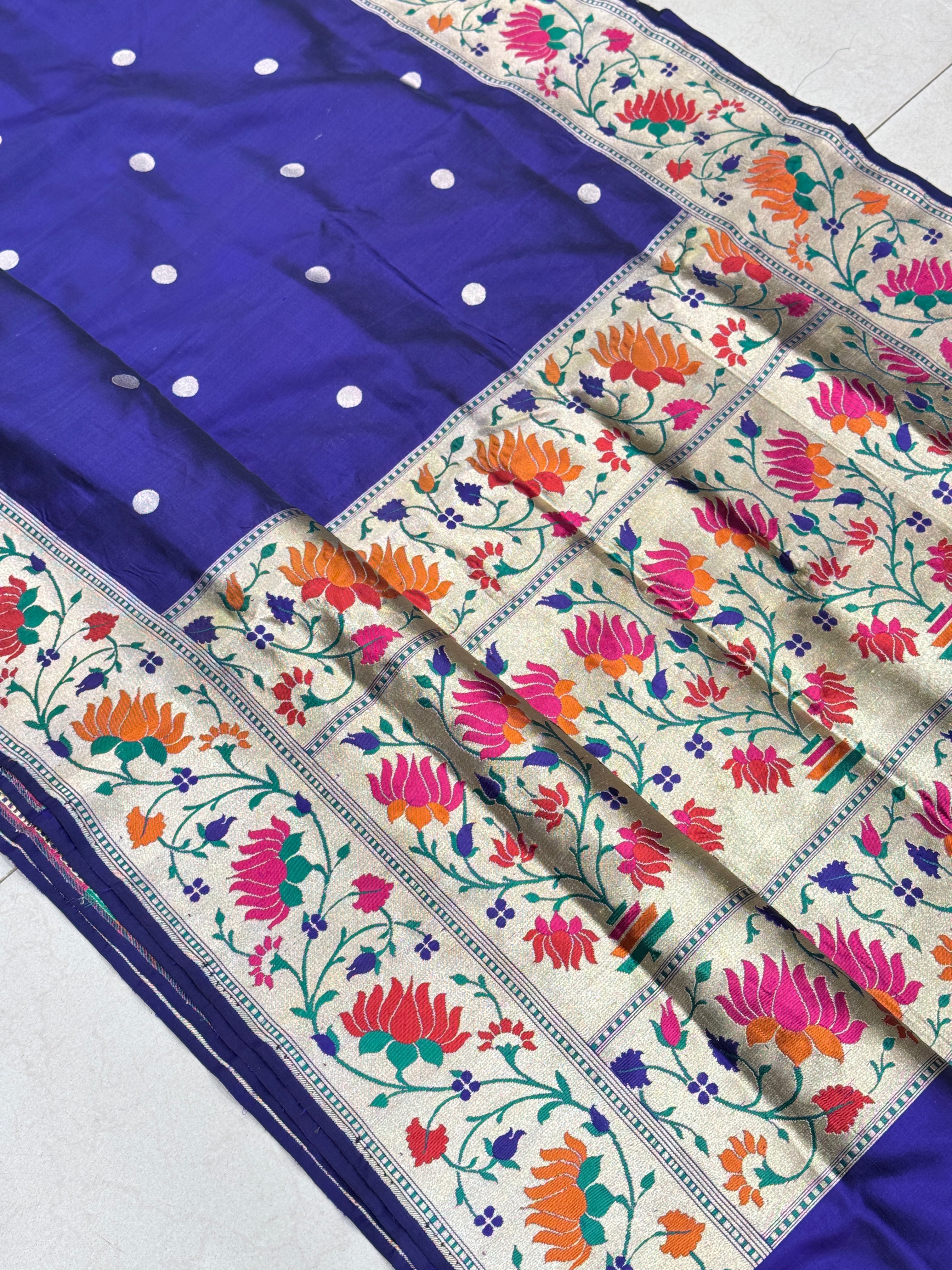 Violet Handloom Paithani Banarasi