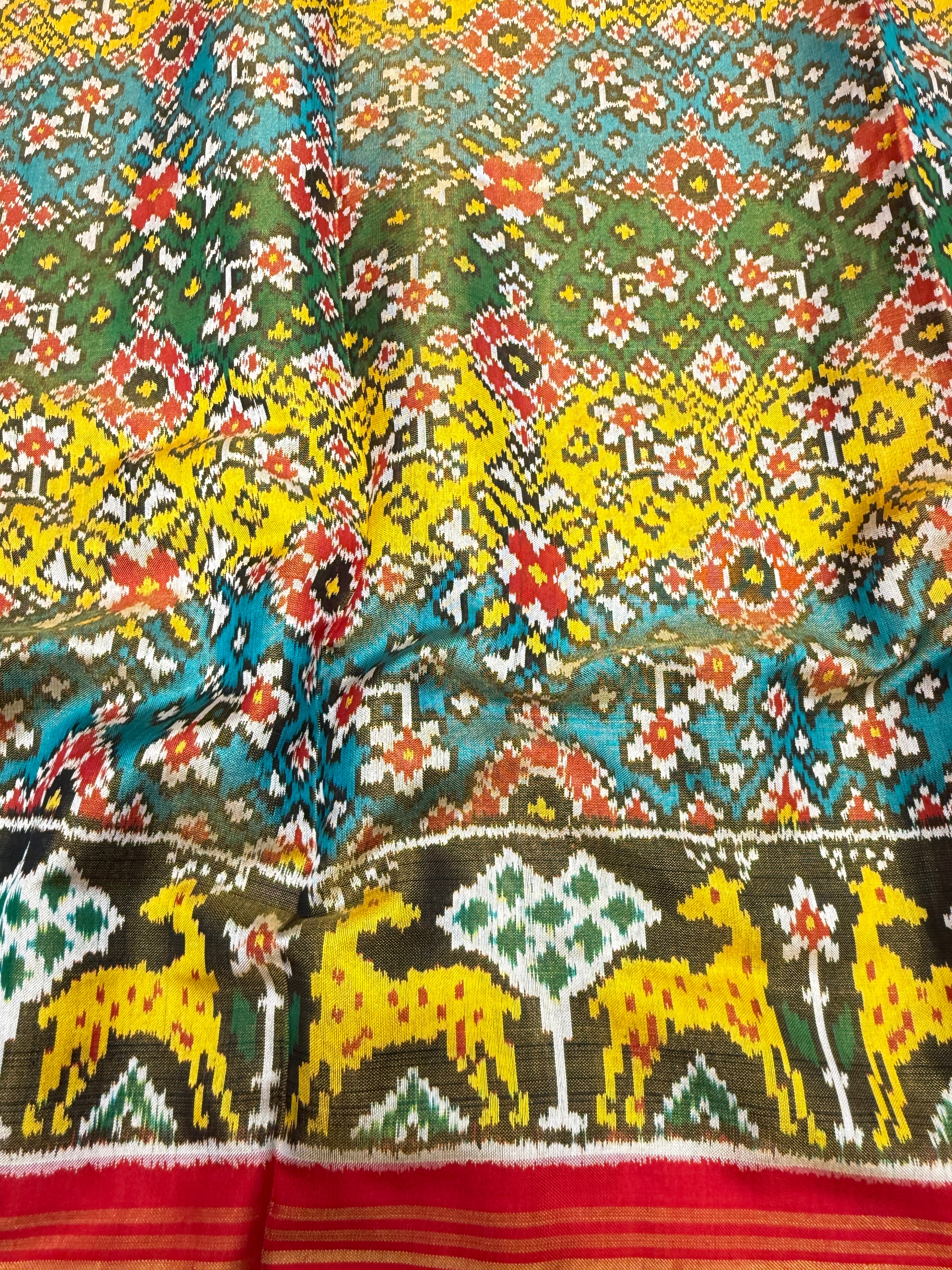 Traditional Handloom Tissue Silk Patola Saree