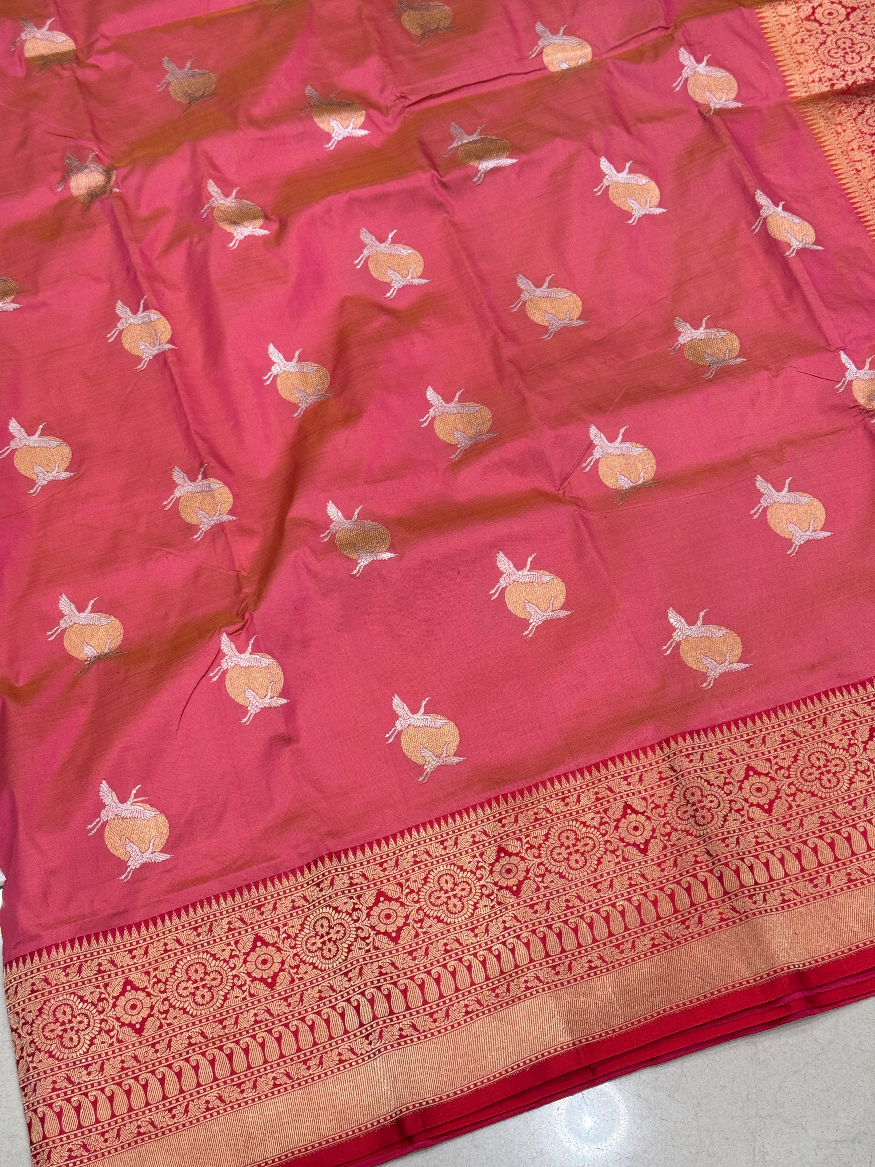 Dhup Chaav Banarasi Handloom Shikara Saree