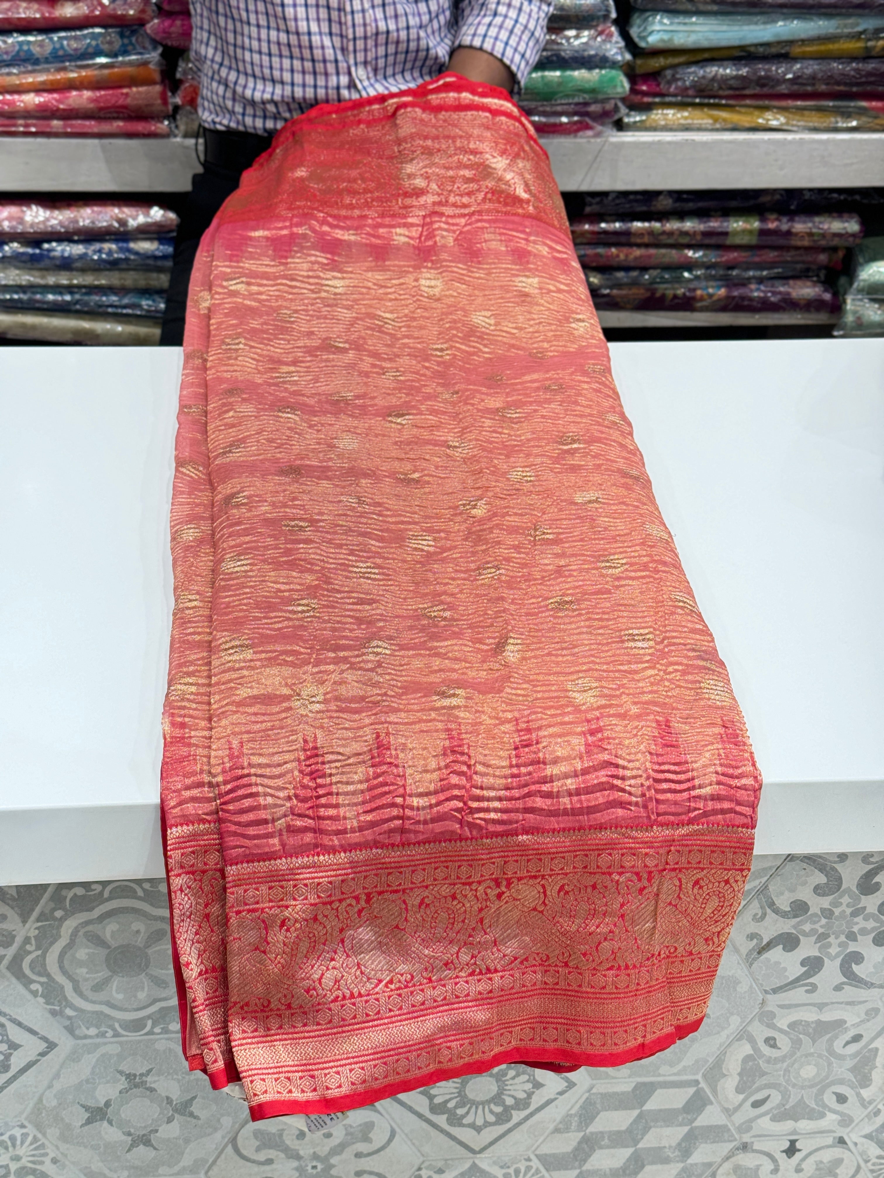 Crushed Tissue Patola Saree