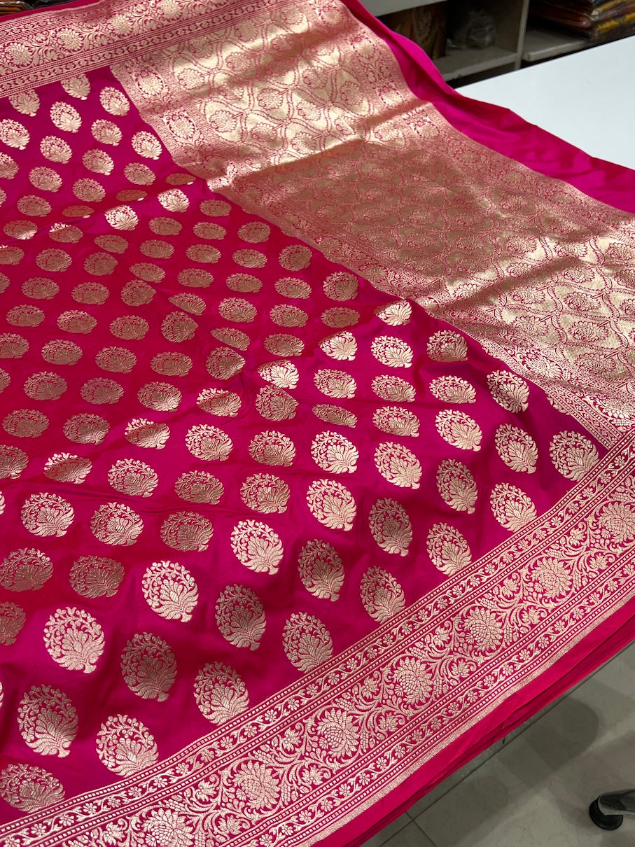 Rani Katan Silk Butta Saree