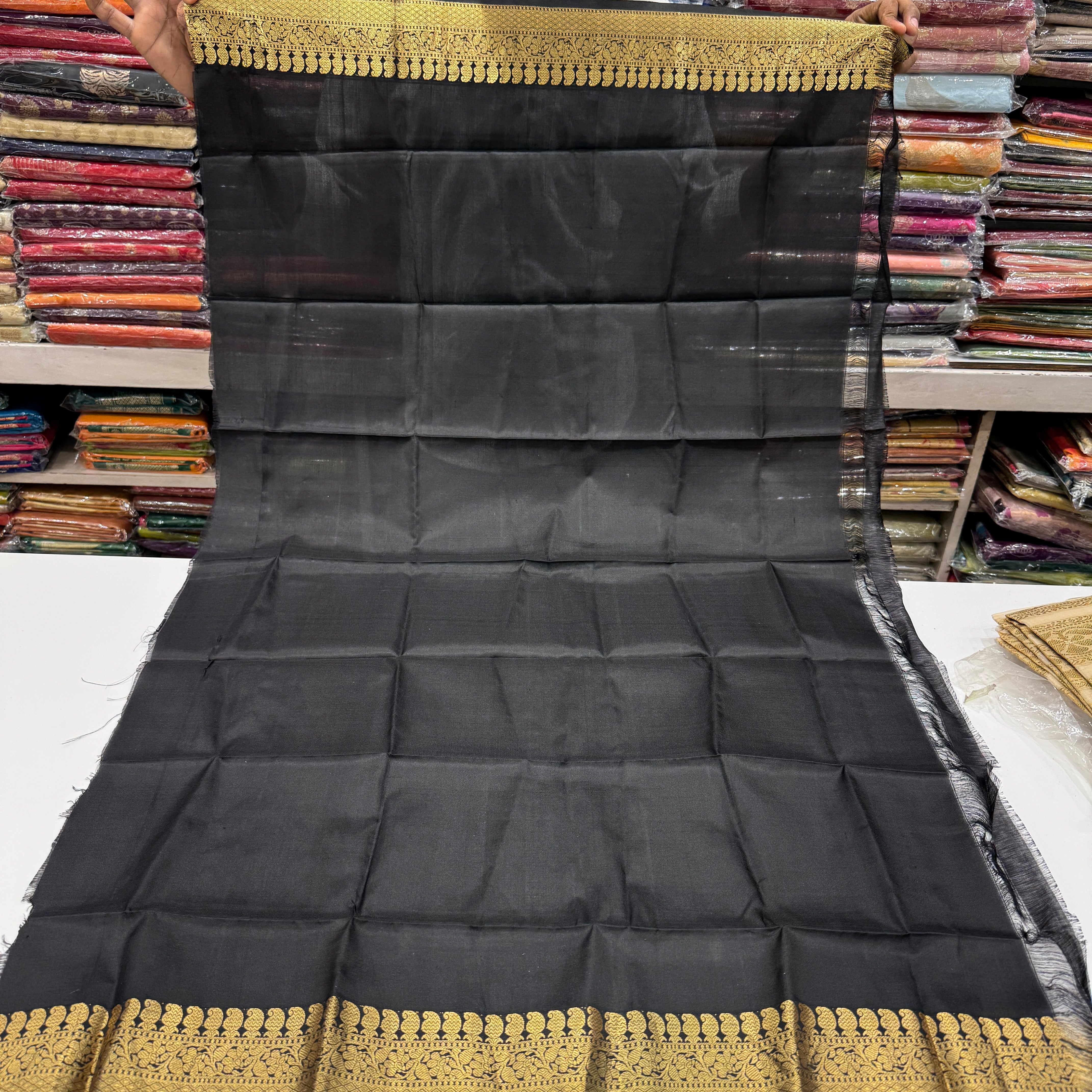 Pure Silk Black Blouse Piece