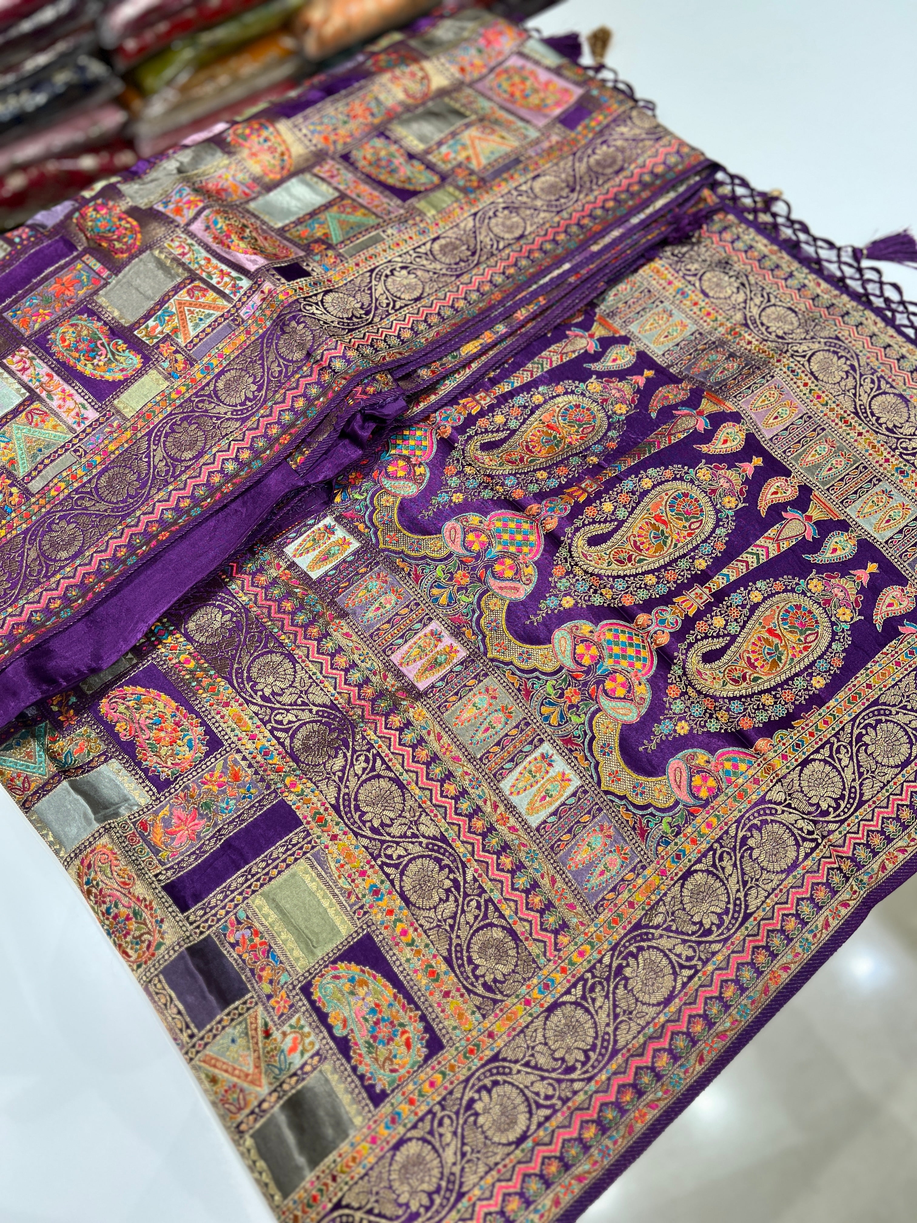 Purple Banarasi Modal Rangkat Saree