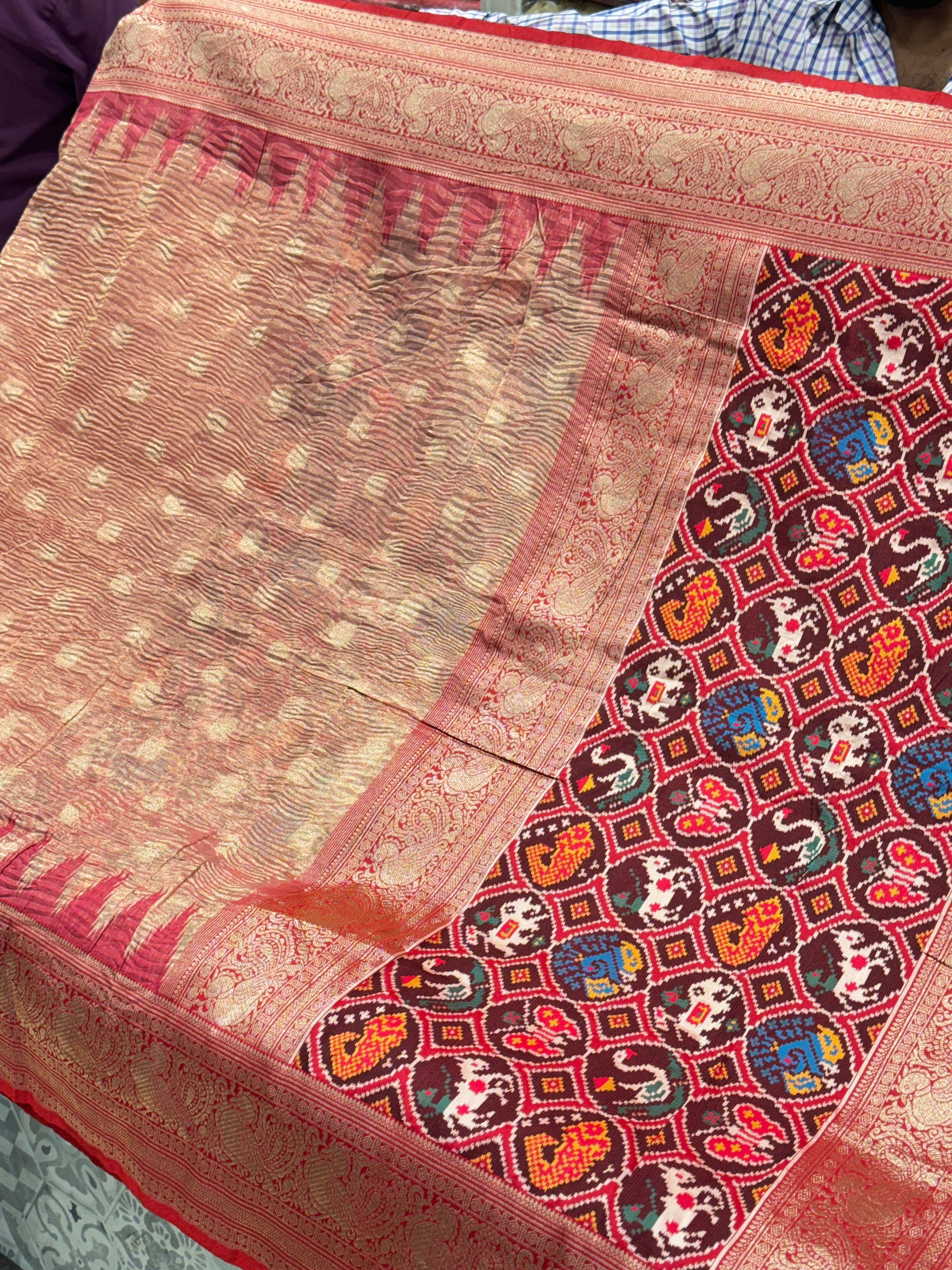 Crushed Tissue Patola Saree