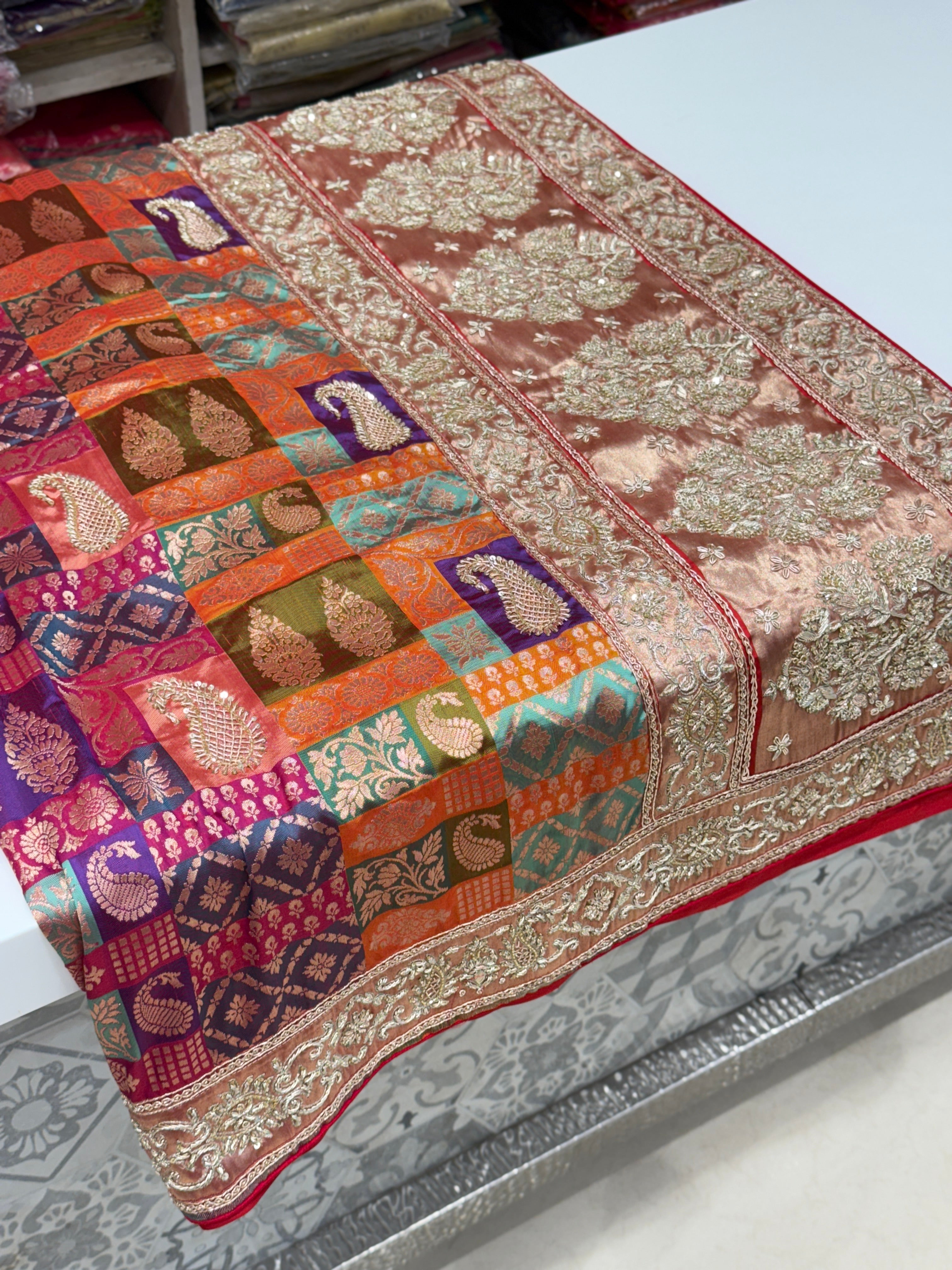 Banarasi Handloom Rangkat Zardosi Embroidery