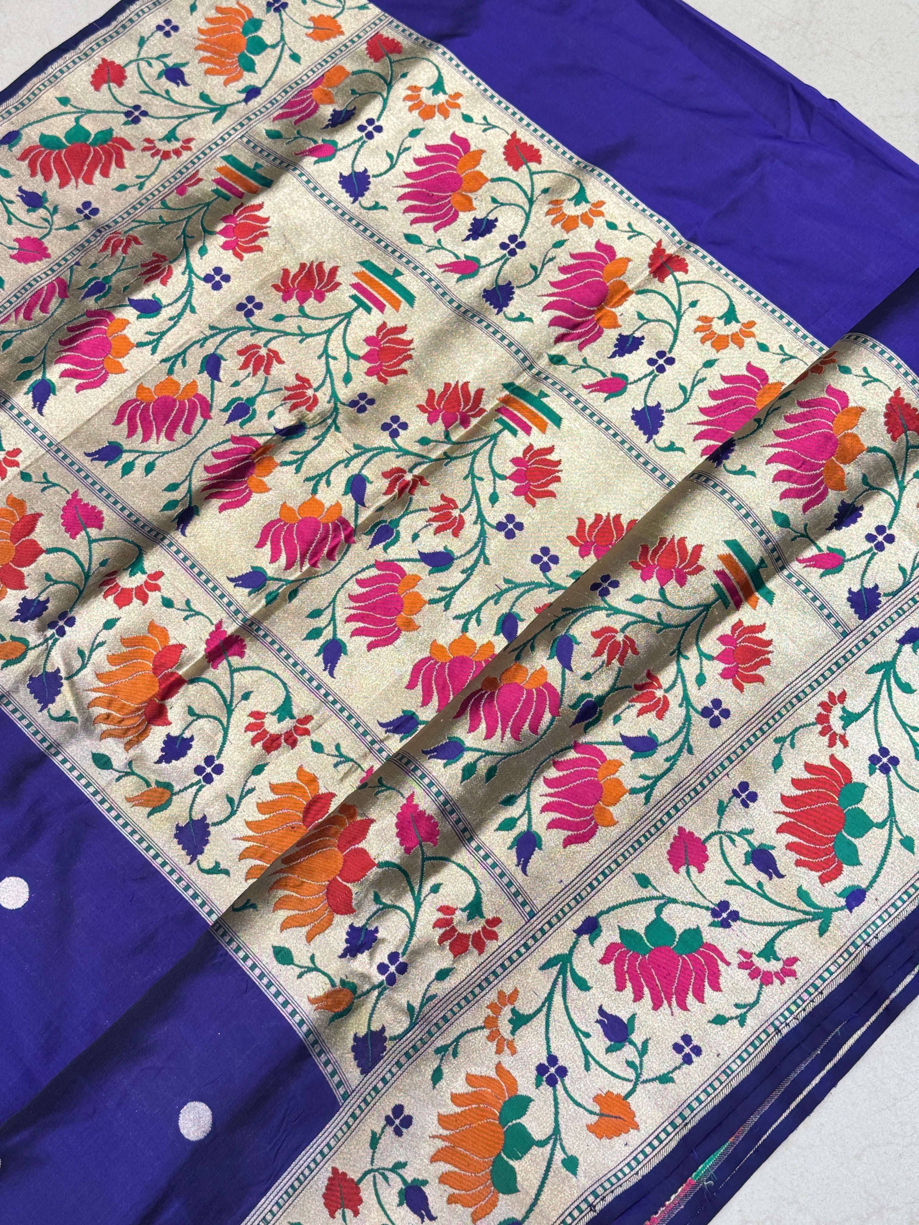 Violet Handloom Paithani Banarasi