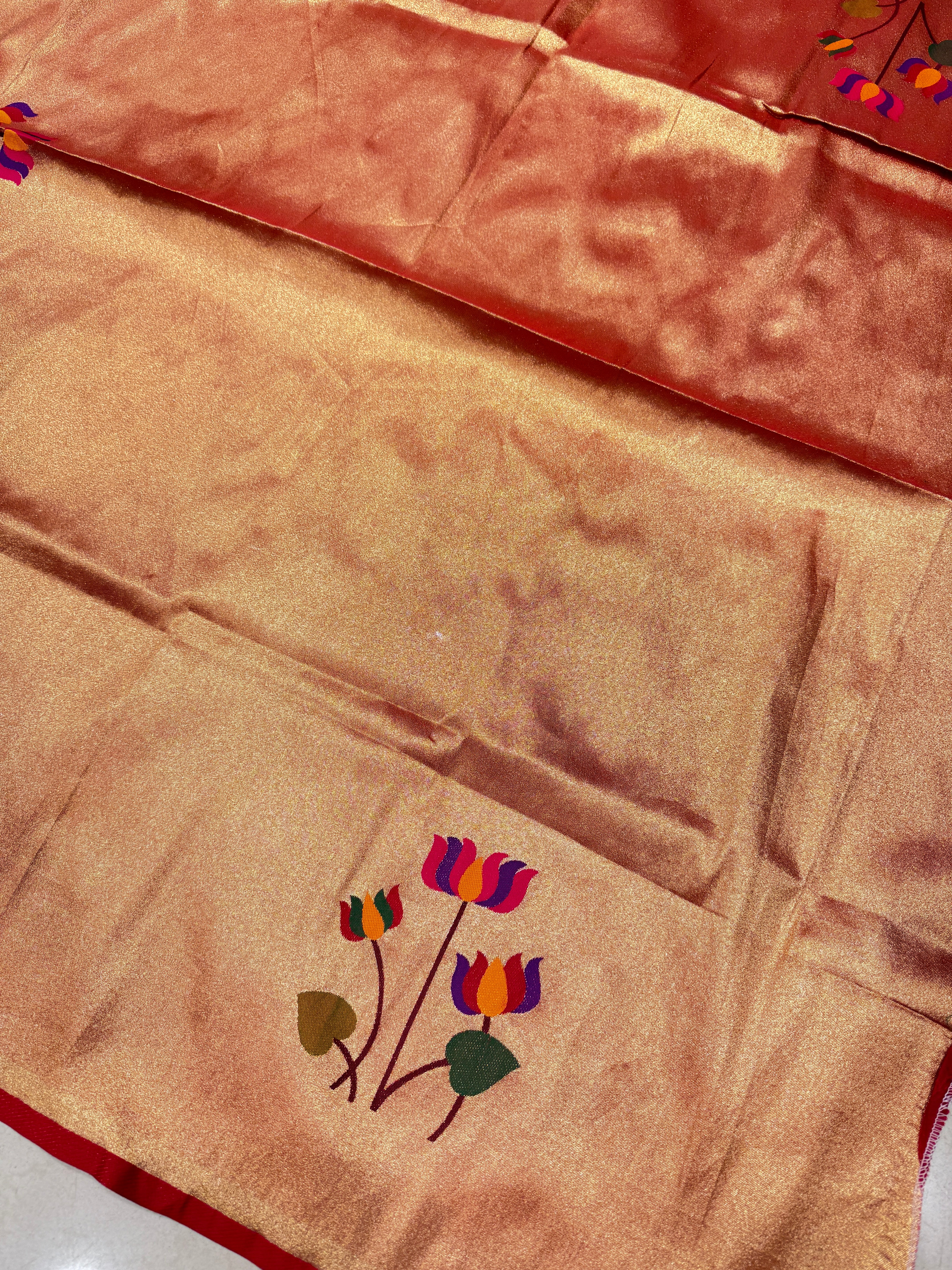 Lotus Tissue Paithani Blouse Piece