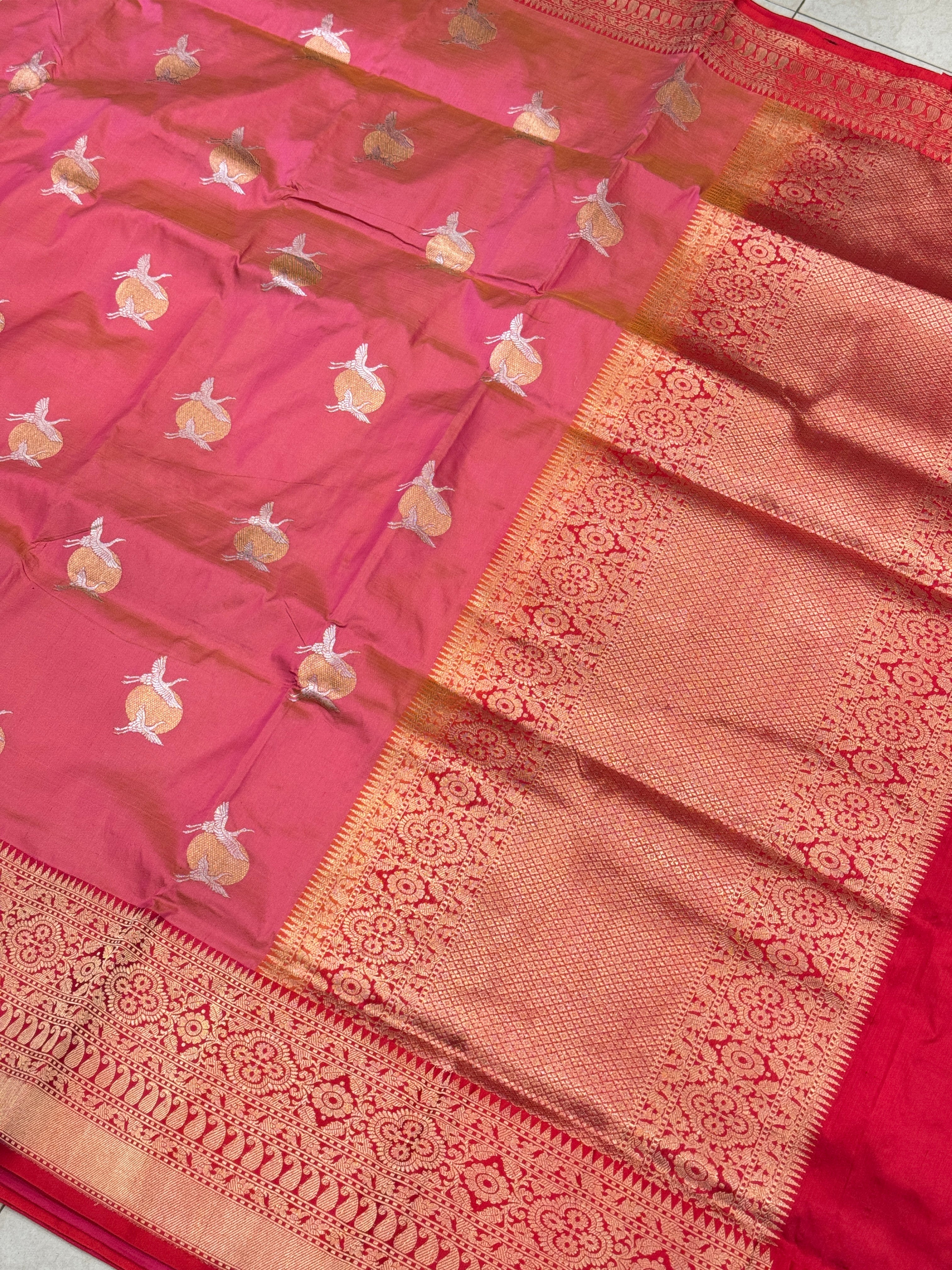 Dhup Chaav Banarasi Handloom Shikara Saree