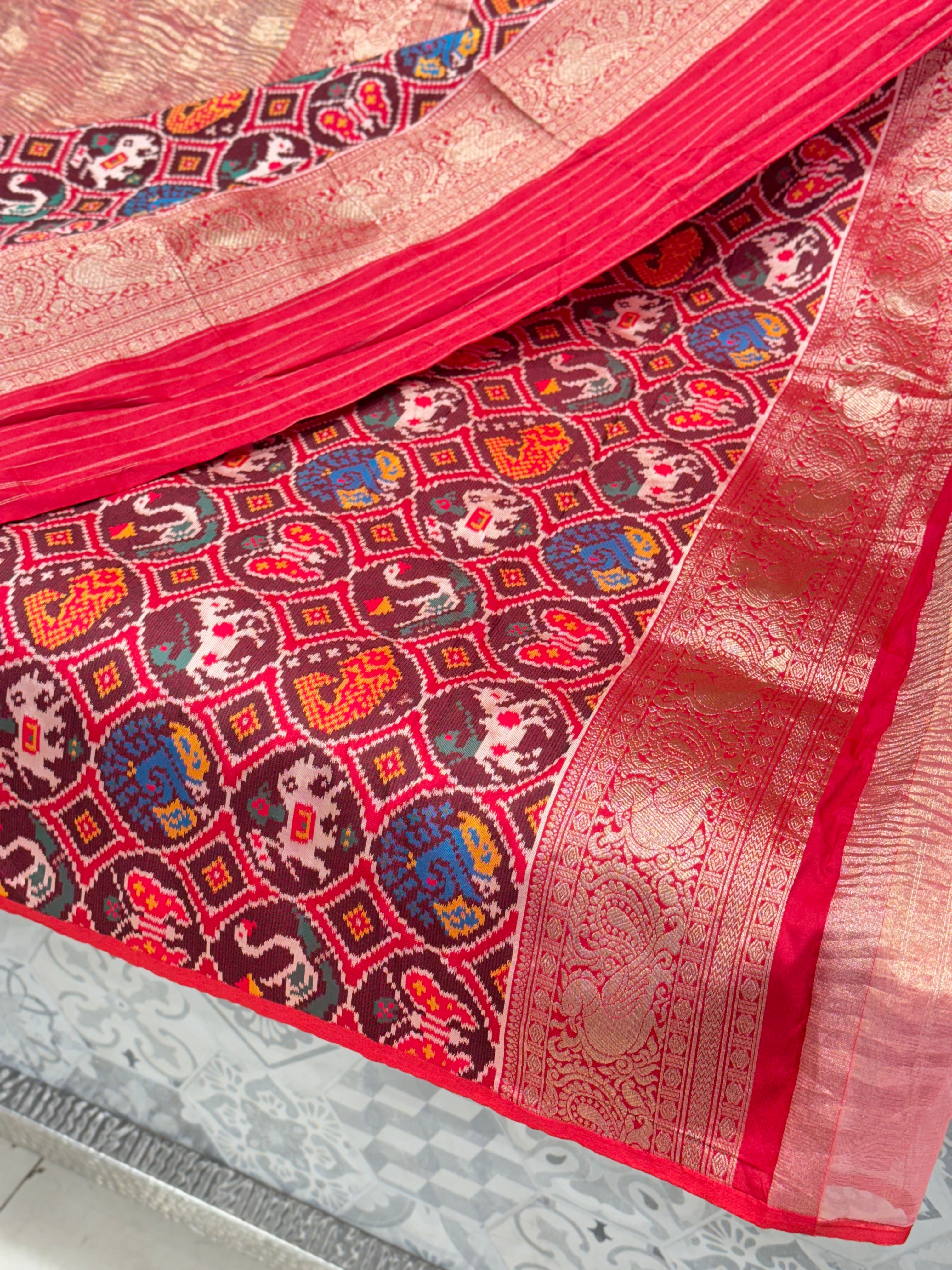 Crushed Tissue Patola Saree