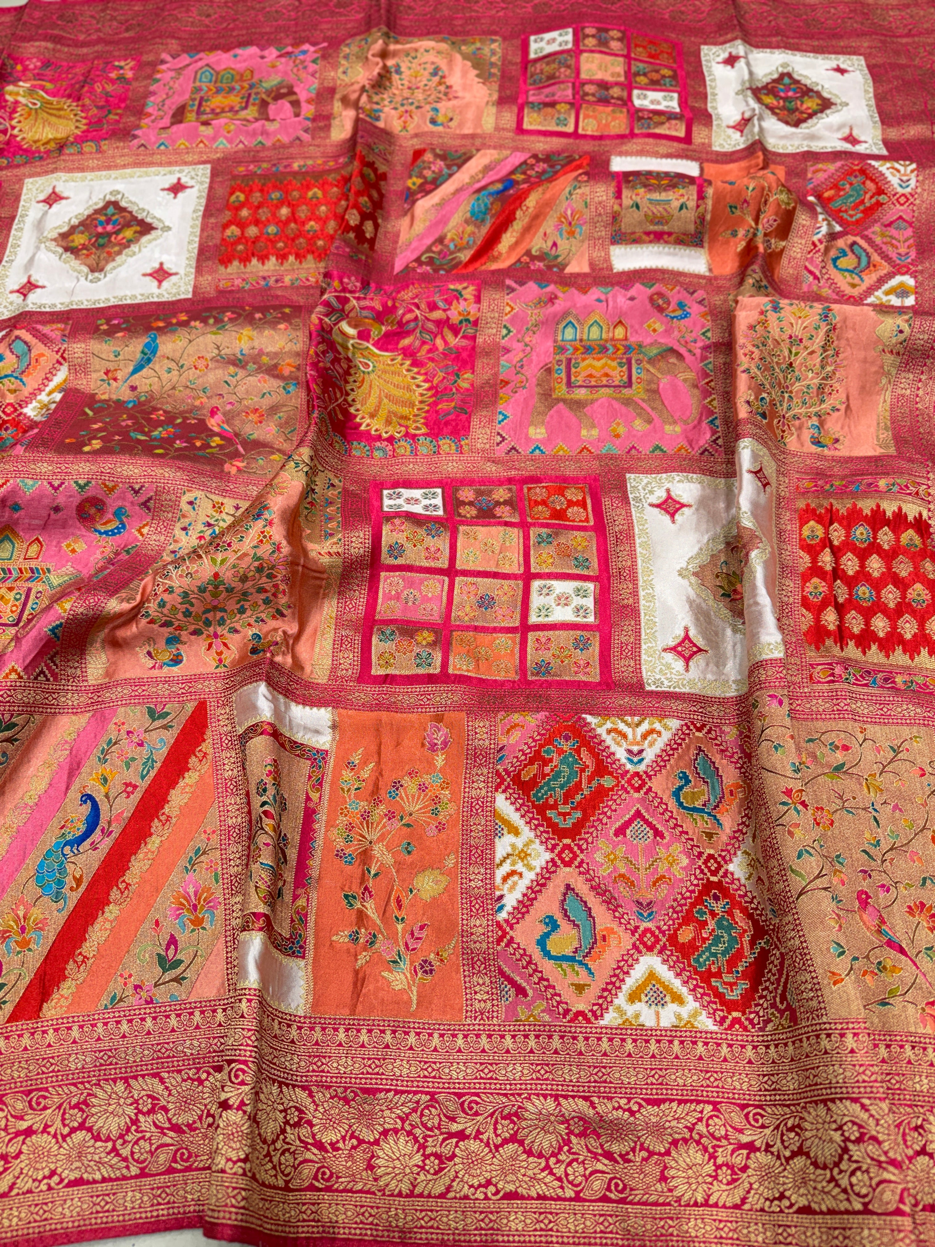 Contemporary Rangkat Modal Banarasi Weaved Saree