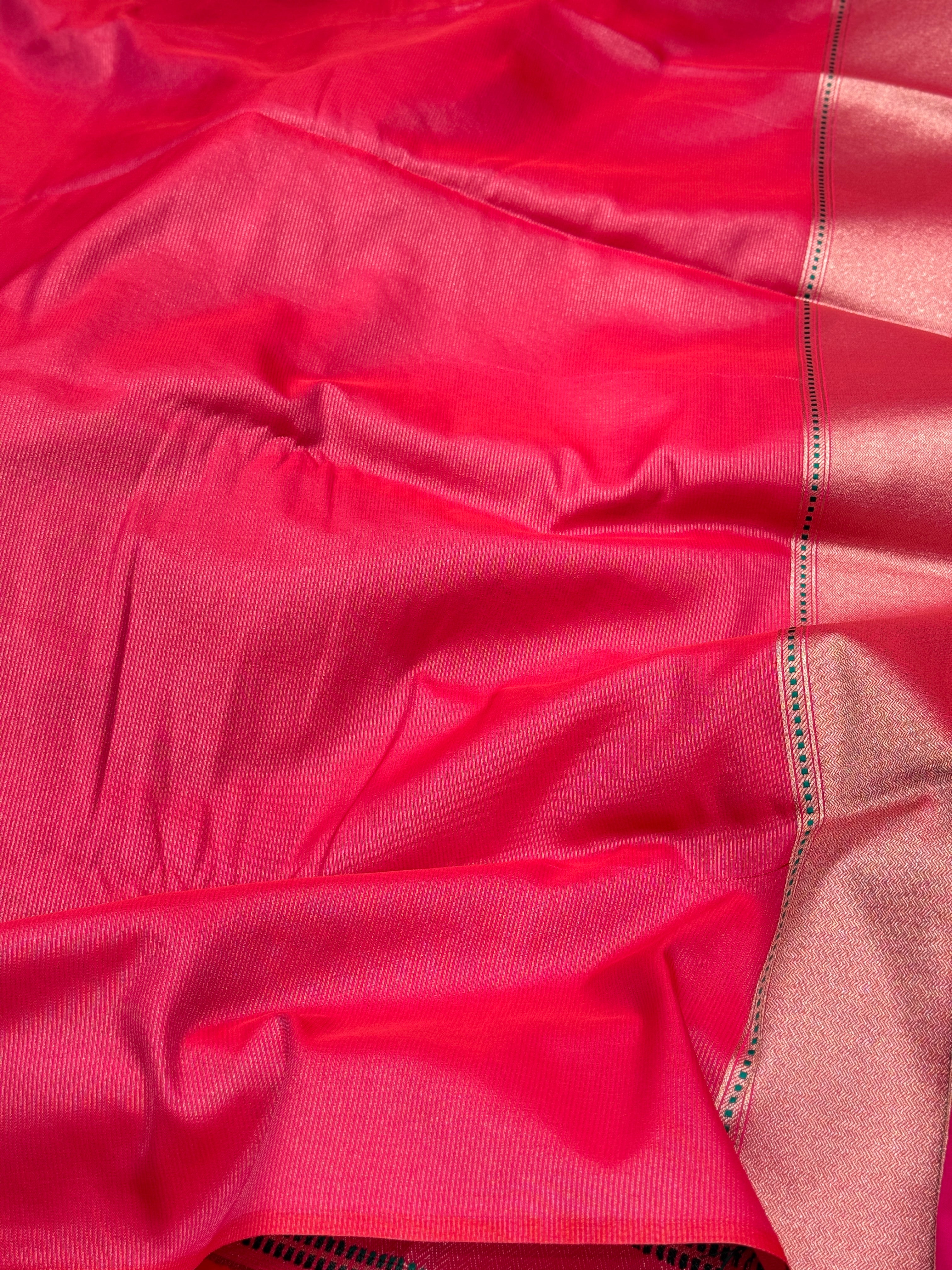 Rani Pine Butta Banarasi Silk Saree